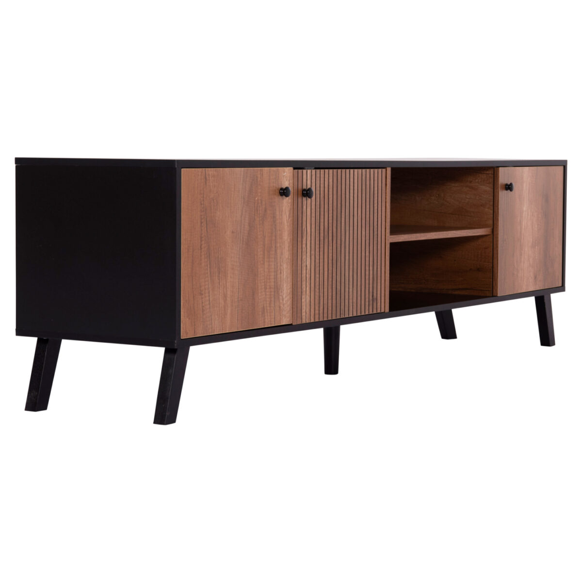 epiplo-tileorasis-fb9944711-melamini-se-4 ΕΠΙΠΛΟ ΤΗΛΕΟΡΑΣΗΣ KRUDEN HM9447.11 ΜΕΛΑΜΙΝΗ ΣΕ ΜΑΥΡΟ-ΦΥΣΙΚΟ 180x40x51Υεκ. - Image 5