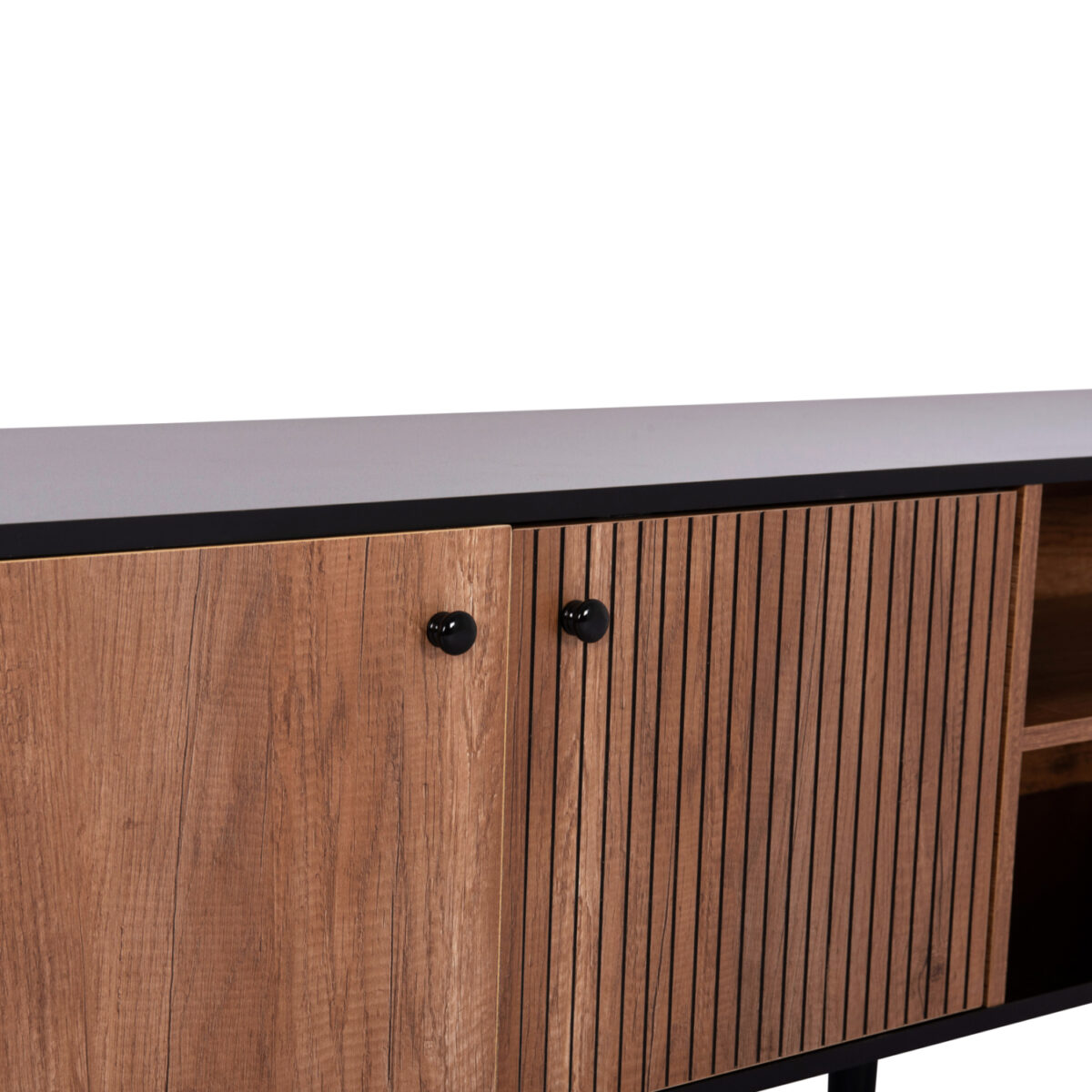 epiplo-tileorasis-fb9944711-melamini-se-6 ΕΠΙΠΛΟ ΤΗΛΕΟΡΑΣΗΣ KRUDEN HM9447.11 ΜΕΛΑΜΙΝΗ ΣΕ ΜΑΥΡΟ-ΦΥΣΙΚΟ 180x40x51Υεκ. - Image 7