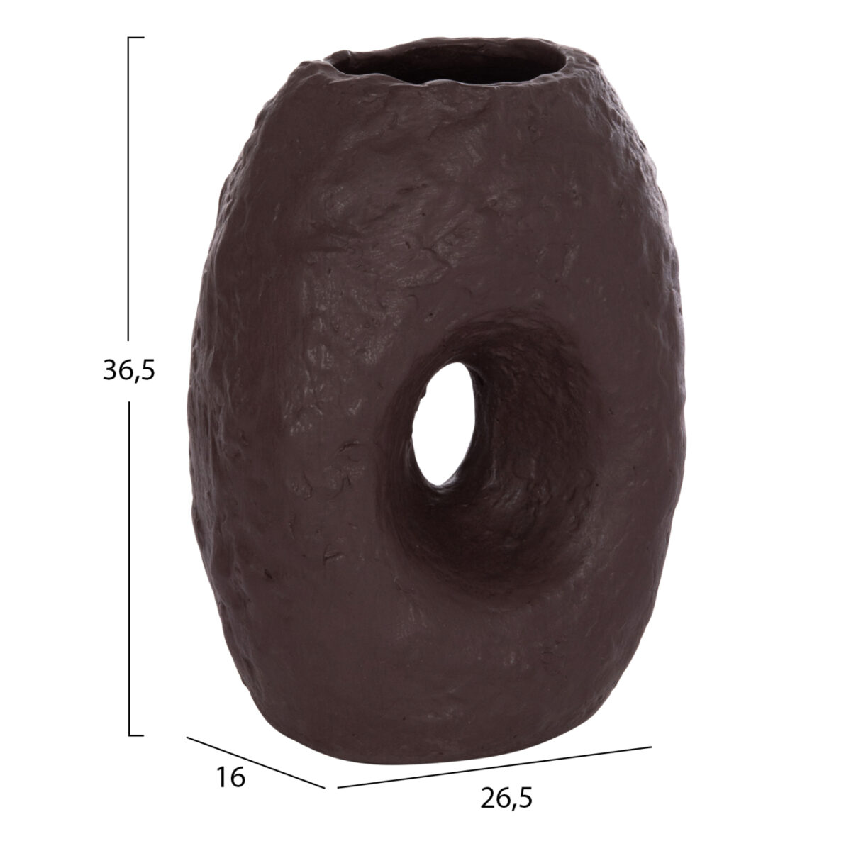 epitrapezio-diakosmitiko-bazo-fb9467307l-1 ΕΠΙΤΡΑΠΕΖΙΟ ΔΙΑΚΟΣΜΗΤΙΚΟ ΒΑΖΟ NAMENTIS HM4673.07L ΣΟΚΟΛΑΤΙ ΤΕΡΑΚΟΤΑ--26.5x16x36.5Υεκ - Image 2