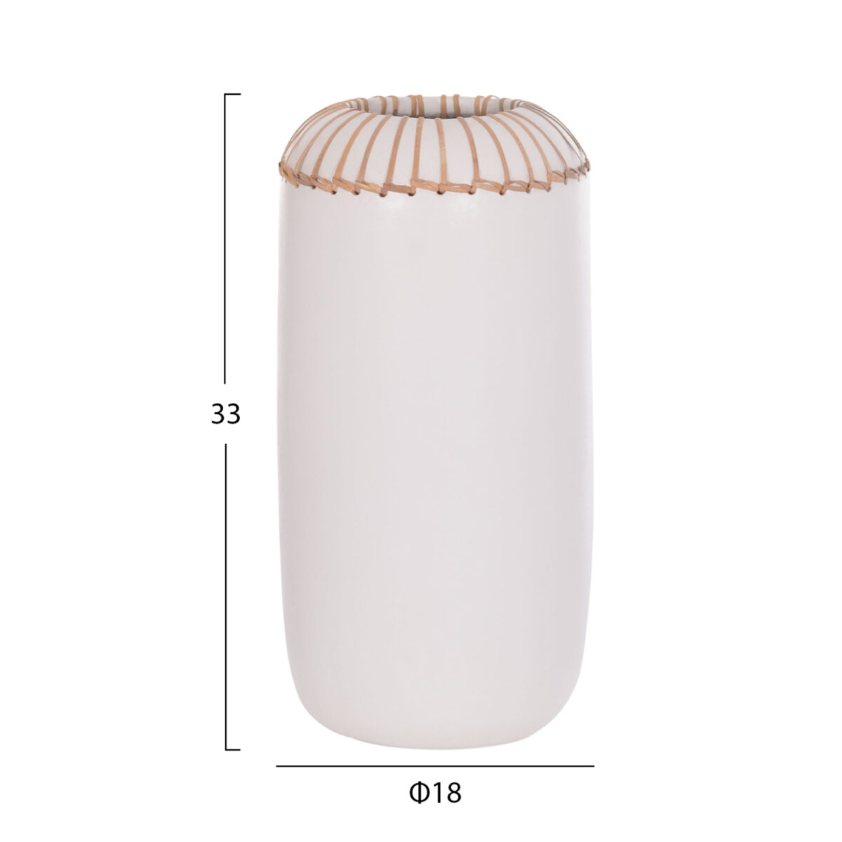 ΕΠΙΤΡΑΠΕΖΙΟ ΔΙΑΚΟΣΜΗΤΙΚΟ ΒΑΖΟ LENNOX HM4675.02S TΕΡΑΚΟΤΑ ΣΕ ΛΕΥΚΟ--Φ18x33Υεκ. - Image 2