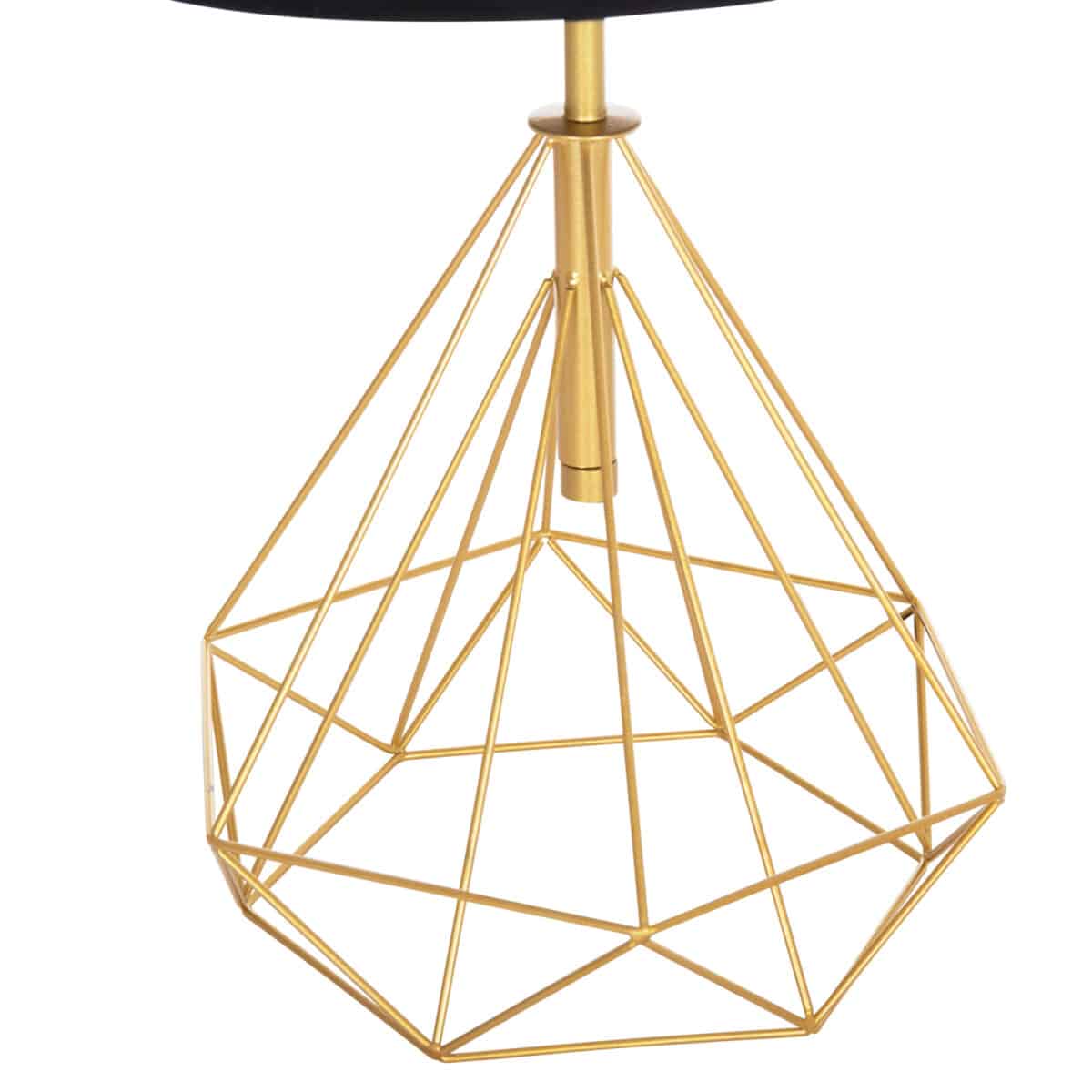 ΕΠΙΤΡΑΠΕΖΙΟ ΦΩΤΙΣΤΙΚΟ GEILO HM7416.12 ΧΡΥΣΟ ΜΕΤΑΛΛΙΚΟ--ΜΑΥΡΟ PVC ΚΑΠΕΛΟ Φ25x48,5Υεκ. - Image 3