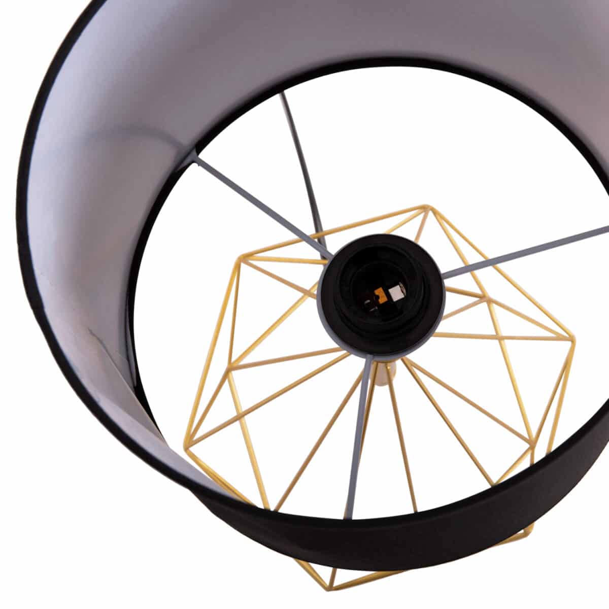 ΕΠΙΤΡΑΠΕΖΙΟ ΦΩΤΙΣΤΙΚΟ GEILO HM7416.12 ΧΡΥΣΟ ΜΕΤΑΛΛΙΚΟ--ΜΑΥΡΟ PVC ΚΑΠΕΛΟ Φ25x48,5Υεκ. - Image 4