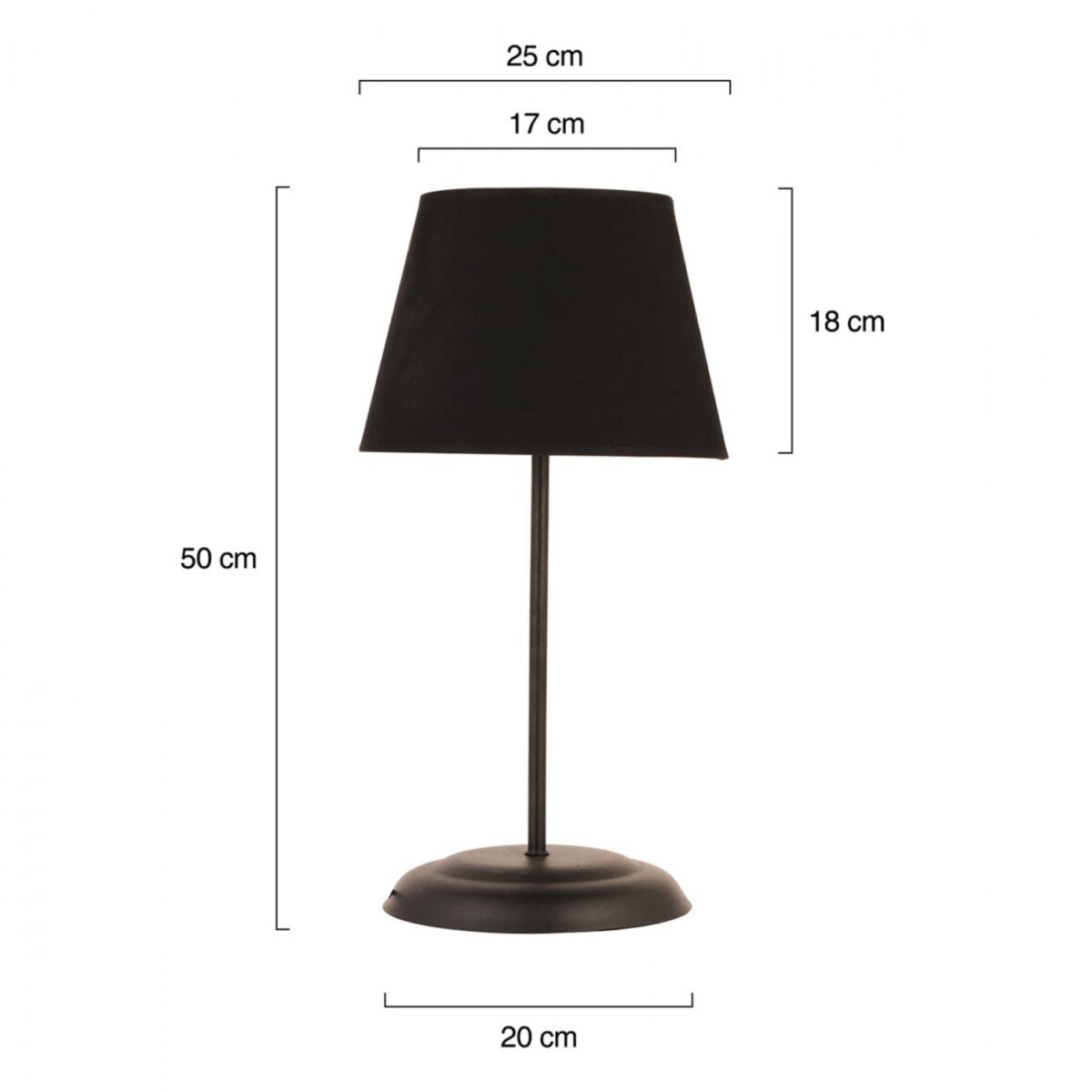 ΦΩΤΙΣΤΙΚΟ ΕΠΙΤΡΑΠΕΖΙΟ ΜΑΤΑΛΛΙΚΟ ΜΑΥΡΟ HM7569.01 25x50Y εκ. - Image 2