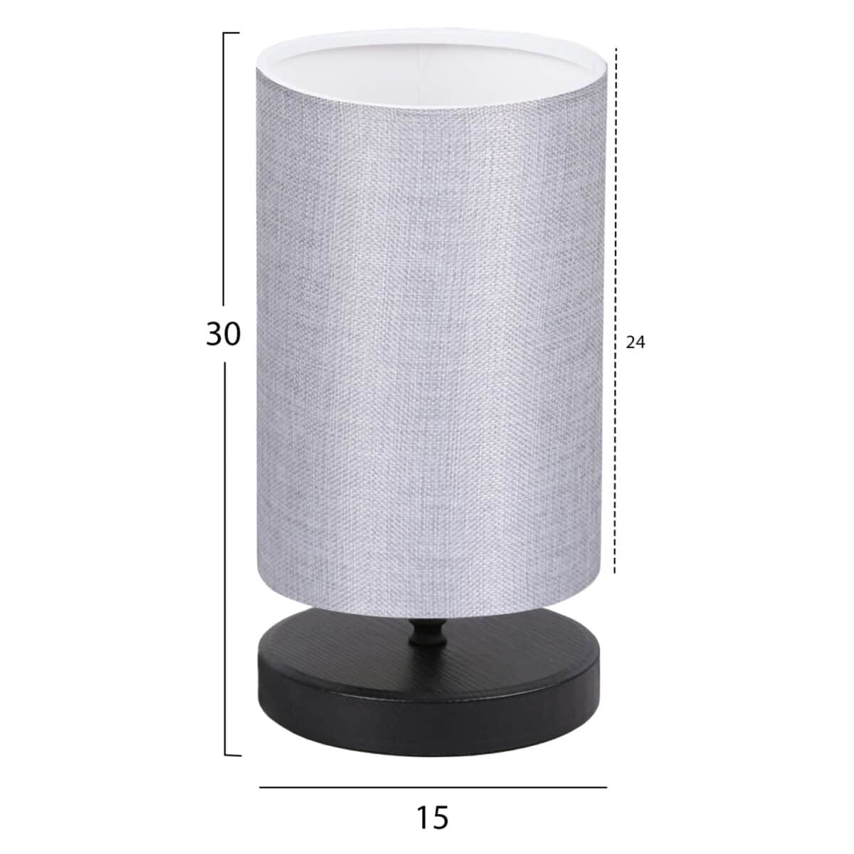 ΦΩΤΙΣΤΙΚΟ ΕΠΙΤΡΑΠΕΖΙΟ ΜΑΥΡΟ ΜΕ ΑΣΗΜΙ HM7595.03 15x30εκ. - Image 2