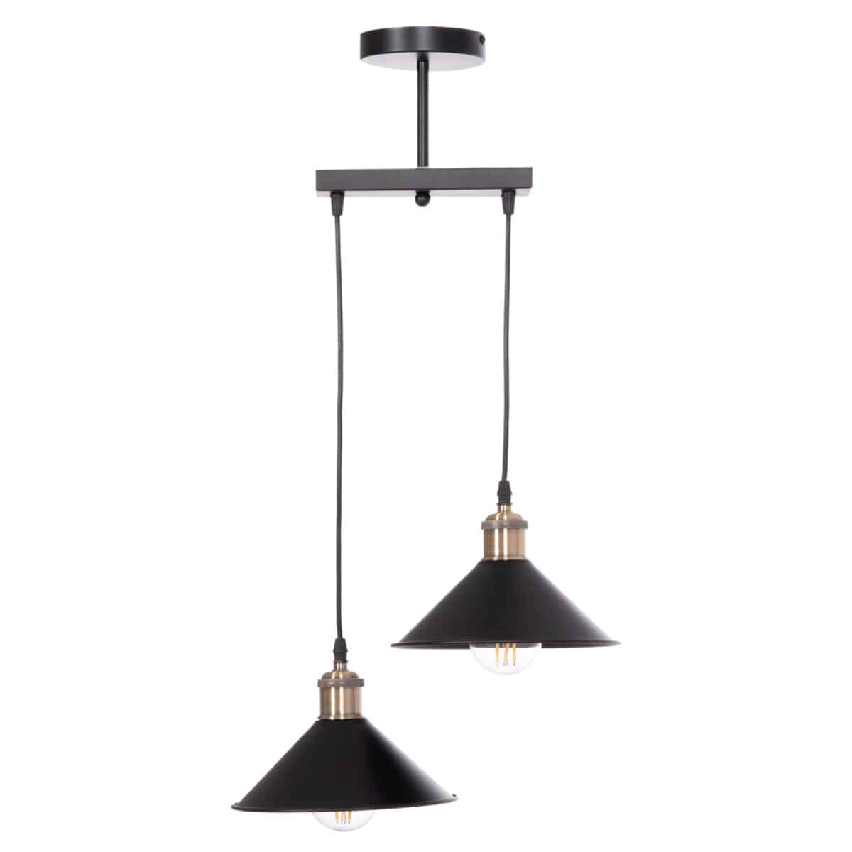 ΦΩΤΙΣΤΙΚΟ ΟΡΟΦΗΣ 2ΦΩΤΟ BELL HM7531.11 ΜΑΥΡΟ ΜΕΤΑΛΛΟ-ΧΑΛΚΙΝΟ ΝΤΟΥΙ Φ21,5x135Υεκ. - Image 3