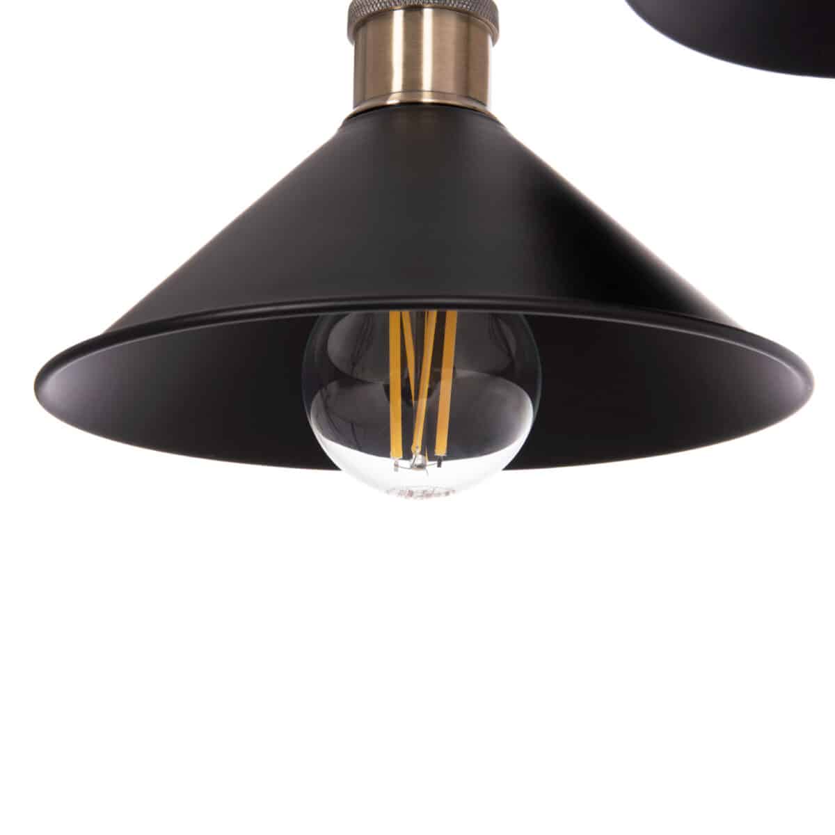 ΦΩΤΙΣΤΙΚΟ ΟΡΟΦΗΣ 2ΦΩΤΟ BELL HM7531.11 ΜΑΥΡΟ ΜΕΤΑΛΛΟ-ΧΑΛΚΙΝΟ ΝΤΟΥΙ Φ21,5x135Υεκ. - Image 5