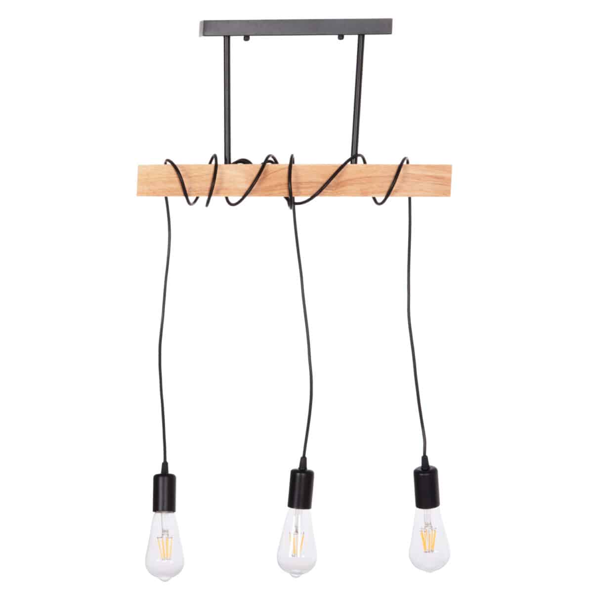 ΦΩΤΙΣΤΙΚΟ ΟΡΟΦΗΣ 3-ΦΩΤΟ VOLKS HM4658 ΜΕΤΑΛΛΟ-ΞΥΛΟ 49,5x5x134,5Υεκ. - Image 3