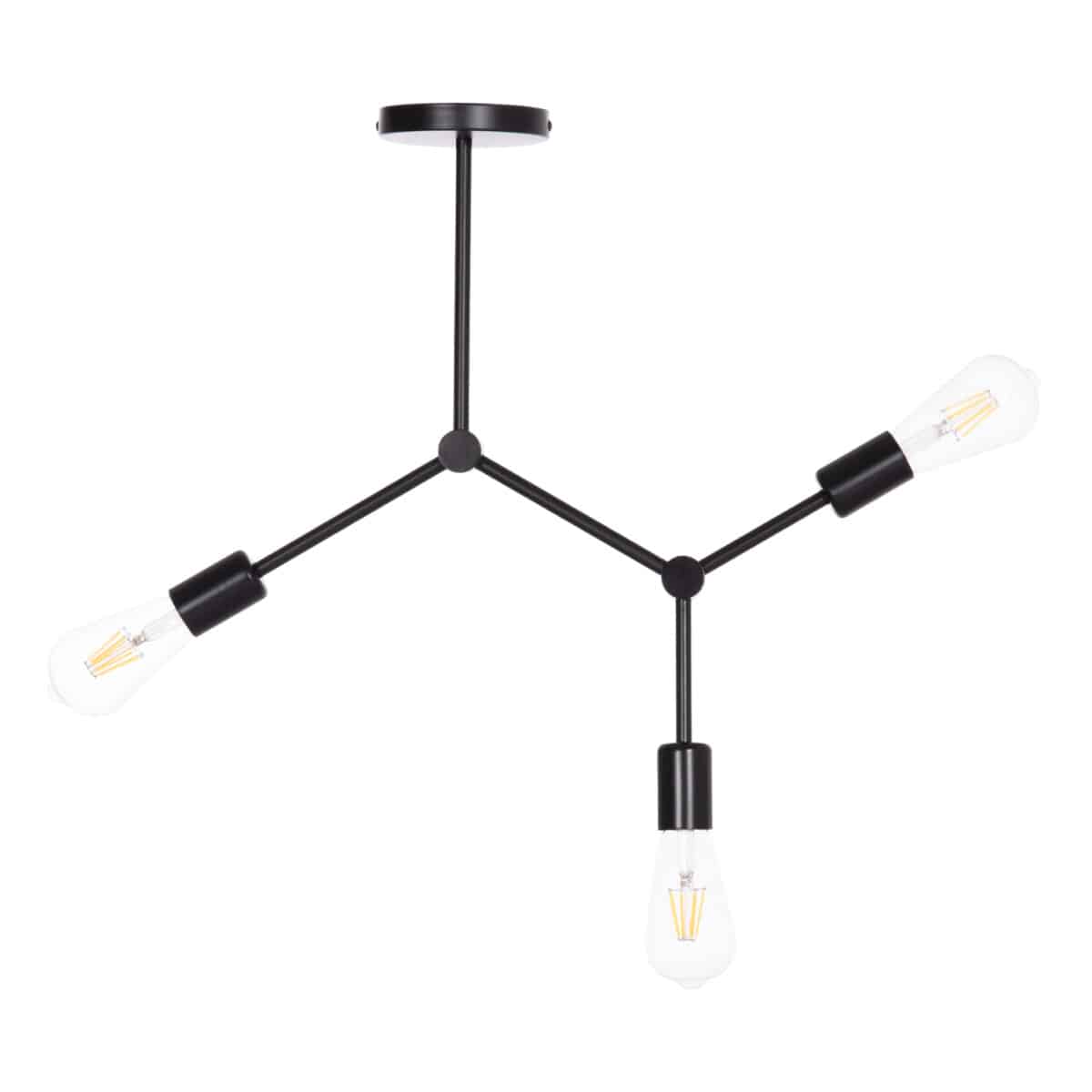 ΦΩΤΙΣΤΙΚΟ ΟΡΟΦΗΣ 3-ΦΩΤΟ LIGHTY HM7404.11 ΜΕΤΑΛΛΟ ΣΕ ΜΑΥΡΟ 52x5x48Υεκ. - Image 3