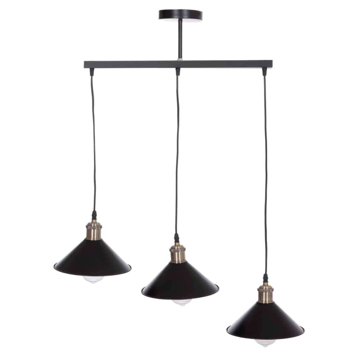 ΦΩΤΙΣΤΙΚΟ ΟΡΟΦΗΣ 3ΦΩΤΟ BELL HM7533.11 ΜΑΥΡΟ ΜΕΤΑΛΛΟ-ΧΑΛΚΙΝΟ ΝΤΟΥΙ Φ21,5x128Υεκ. - Image 3