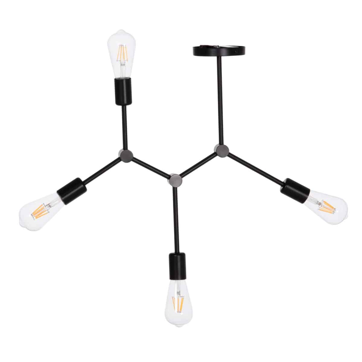 ΦΩΤΙΣΤΙΚΟ ΟΡΟΦΗΣ 4-ΦΩΤΟ LIGHTY HM7405.11 ΜΕΤΑΛΛΟ ΣΕ ΜΑΥΡΟ 57x5x52Υεκ. - Image 3