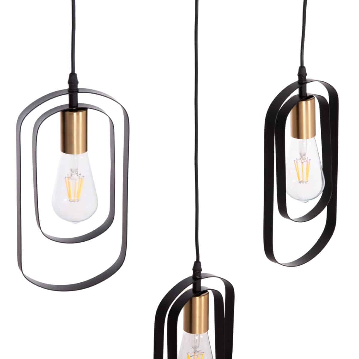 ΦΩΤΙΣΤΙΚΟ ΟΡΟΦΗΣ 5-ΦΩΤΟ BIUT HM7545.11 ΜΑΥΡΟ ΜΕΤΑΛΛΟ-ΧΡΥΣΟ ΝΤΟΥΙ 80x6x138Υεκ. - Image 4