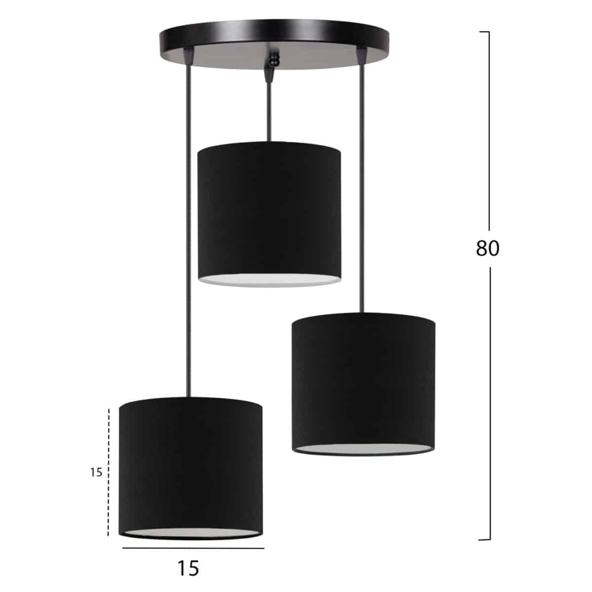 ΦΩΤΙΣΤΙΚΟ ΟΡΟΦΗΣ HM7622.02 ΜΑΥΡΟ - Image 2