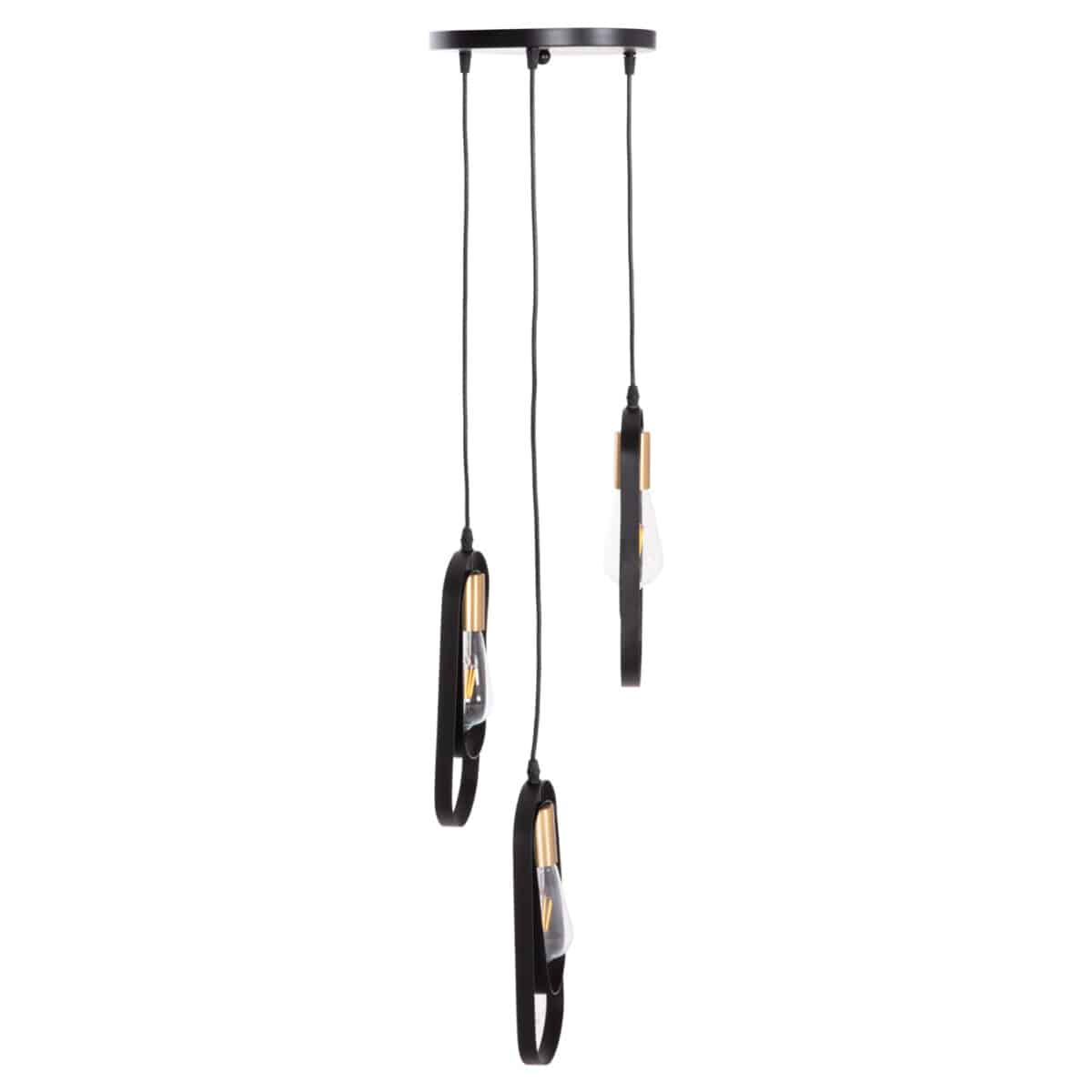 ΦΩΤΙΣΤΙΚΟ ΟΡΟΦΗΣ ΚΡΕΜΑΣΤΟ BIUT HM7528.11 ΜΑΥΡΟ ΜΕΤΑΛΛΟ-ΧΡΥΣΟ ΝΤΟΥΙ Φ23x139Υεκ. - Image 4