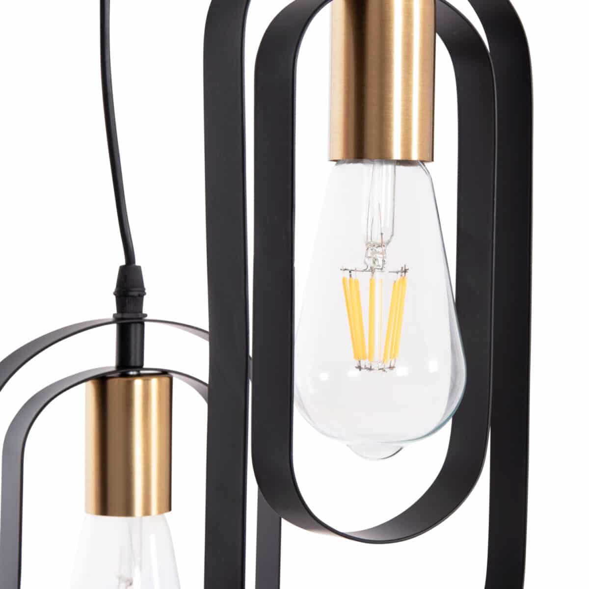 ΦΩΤΙΣΤΙΚΟ ΟΡΟΦΗΣ ΚΡΕΜΑΣΤΟ BIUT HM7528.11 ΜΑΥΡΟ ΜΕΤΑΛΛΟ-ΧΡΥΣΟ ΝΤΟΥΙ Φ23x139Υεκ. - Image 5