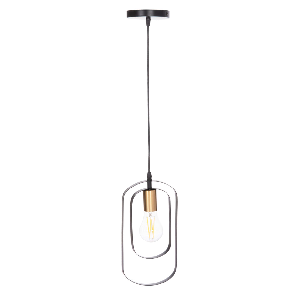 ΦΩΤΙΣΤΙΚΟ ΟΡΟΦΗΣ ΚΡΕΜΑΣΤΟ BIUT HM7537.11 ΜΑΥΡΟ ΜΕΤΑΛΛΟ-ΧΡΥΣΟ ΝΤΟΥΙ 15,5x4x130Υεκ. - Image 3