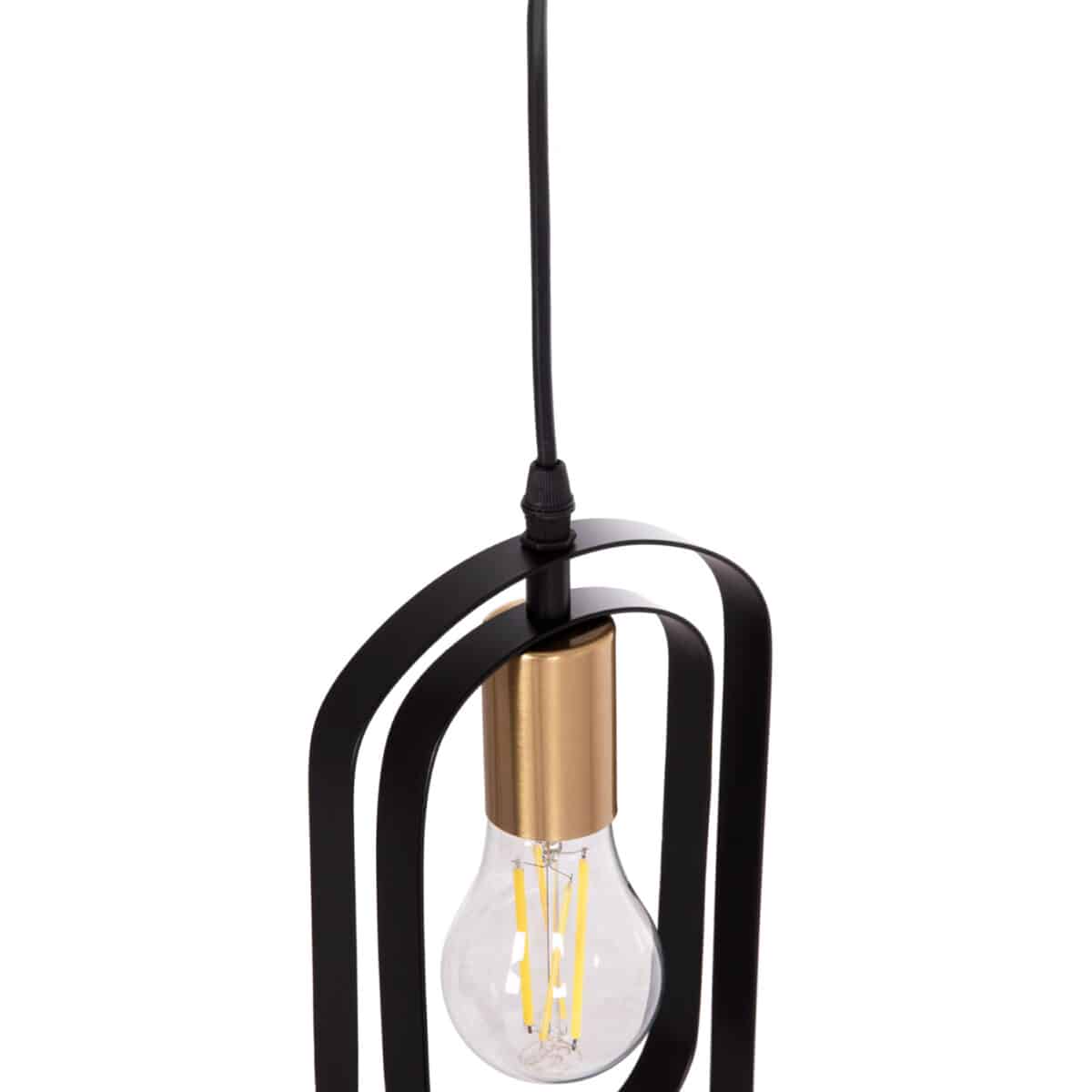 ΦΩΤΙΣΤΙΚΟ ΟΡΟΦΗΣ ΚΡΕΜΑΣΤΟ BIUT HM7537.11 ΜΑΥΡΟ ΜΕΤΑΛΛΟ-ΧΡΥΣΟ ΝΤΟΥΙ 15,5x4x130Υεκ. - Image 6