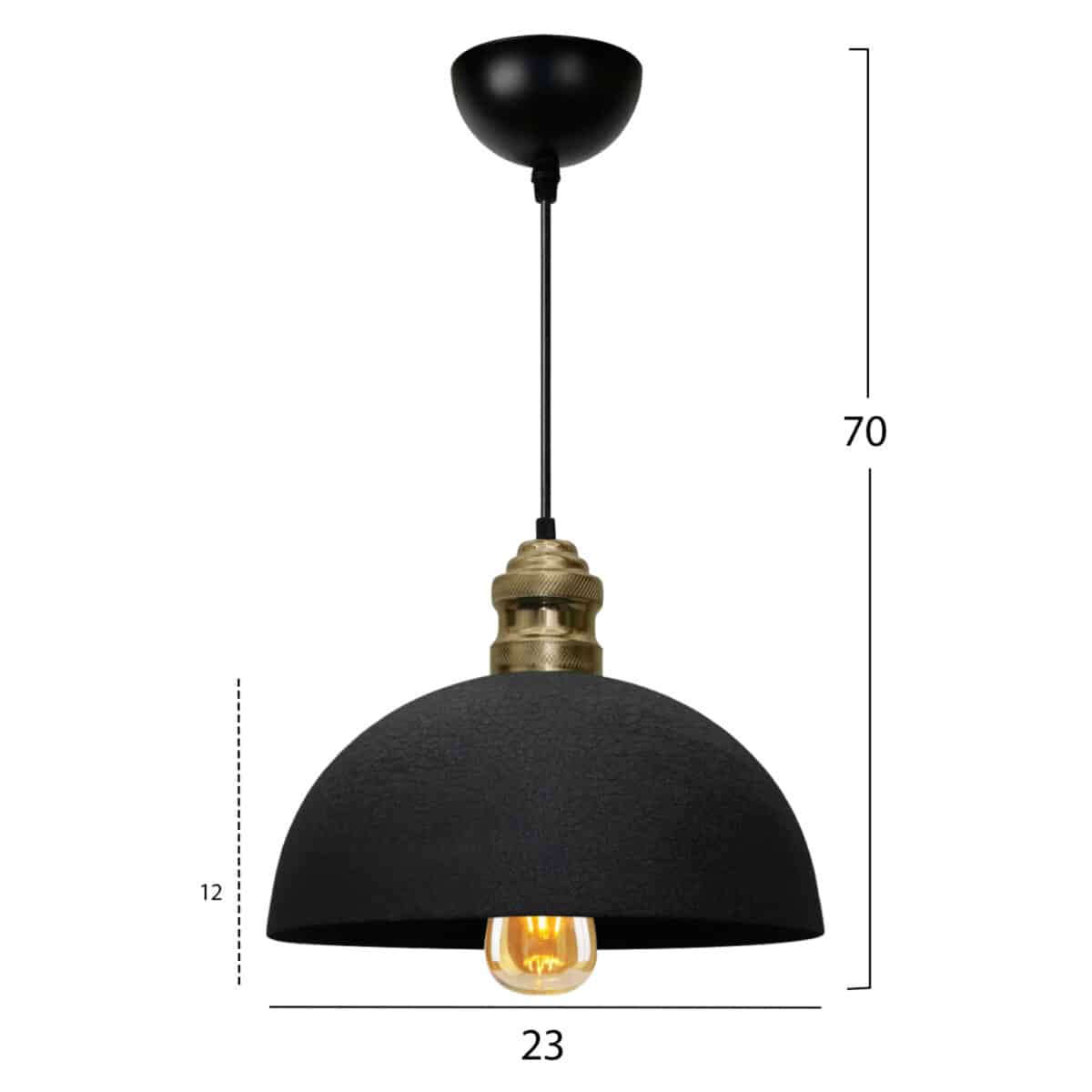 ΦΩΤΙΣΤΙΚΟ ΟΡΟΦΗΣ ΜΑΥΡΟ HM7612.01 - Image 2