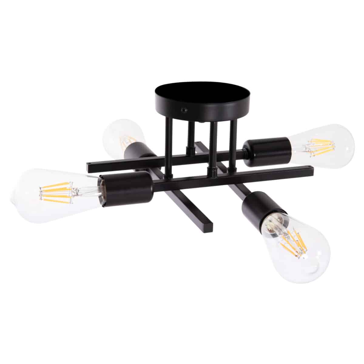 ΦΩΤΙΣΤΙΚΟ ΟΡΟΦΗΣ ΠΟΛΥΦΩΤΟ LIGHTY HM7428.11 ΜΕΤΑΛΛΟ ΣΕ ΜΑΥΡΟ 28x28x15Υεκ.