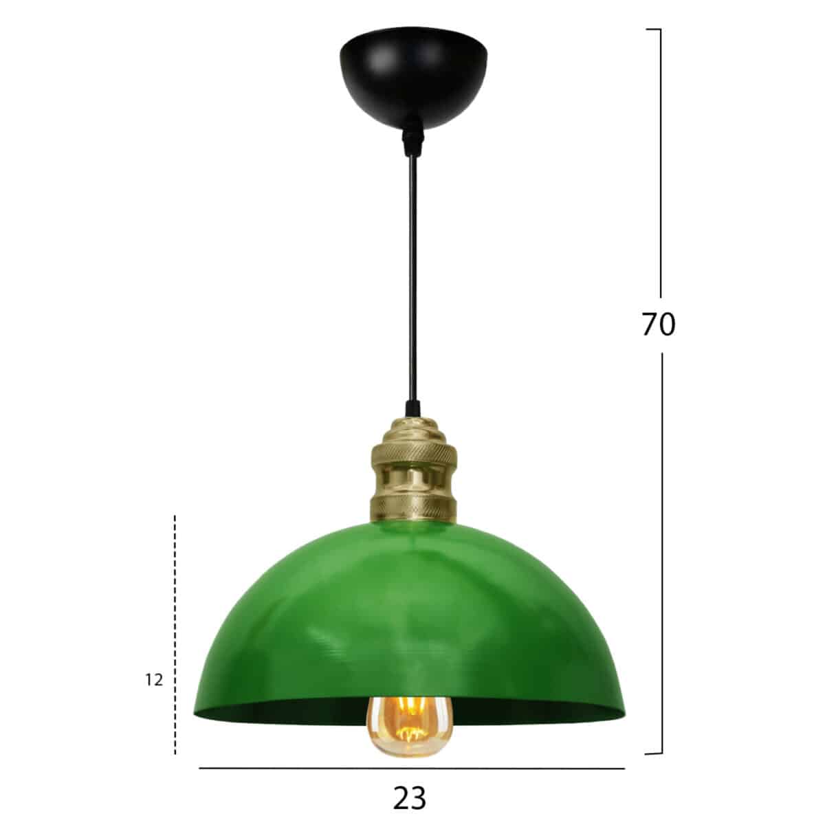 ΦΩΤΙΣΤΙΚΟ ΟΡΟΦΗΣ ΠΡΑΣΙΝΟ ΜΑΥΡΟ HM7612.02 - Image 2