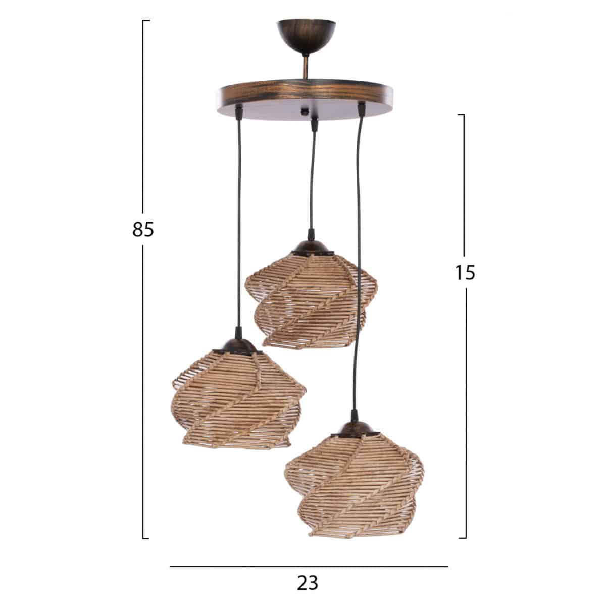 ΦΩΤΙΣΤΙΚΟ ΟΡΟΦΗΣ ΕΣΩΤΕΡΙΚΟΥ ΧΩΡΟΥ ΣΕ ΦΥΣΙΚΟ ΧΡΩΜΑ HM7479.02 23x85εκ - Image 2