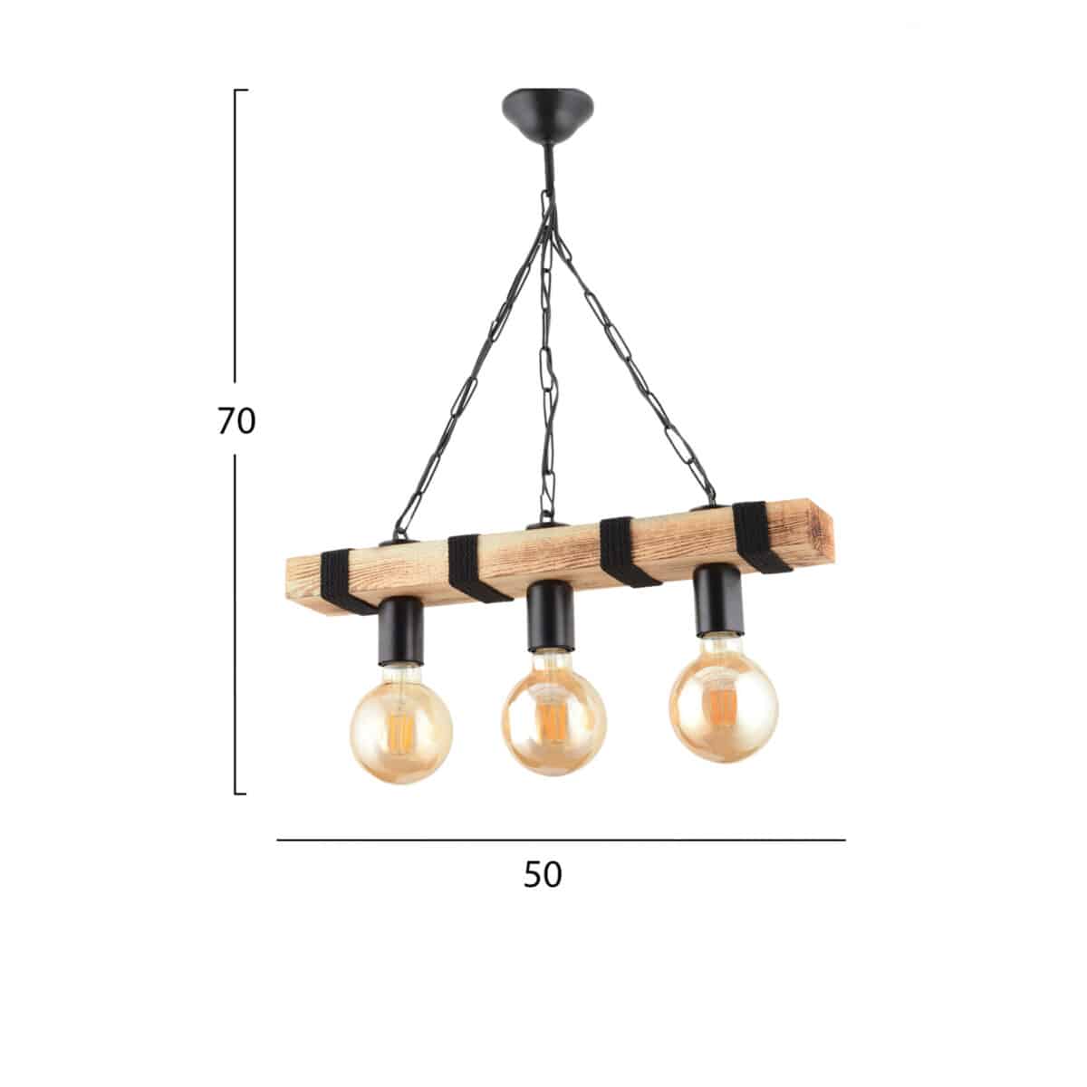 ΦΩΤΙΣΤΙΚΟ ΟΡΟΦΗΣ ΤΡΙΦΩΤΟ HM7504 50x70 εκ. - Image 2