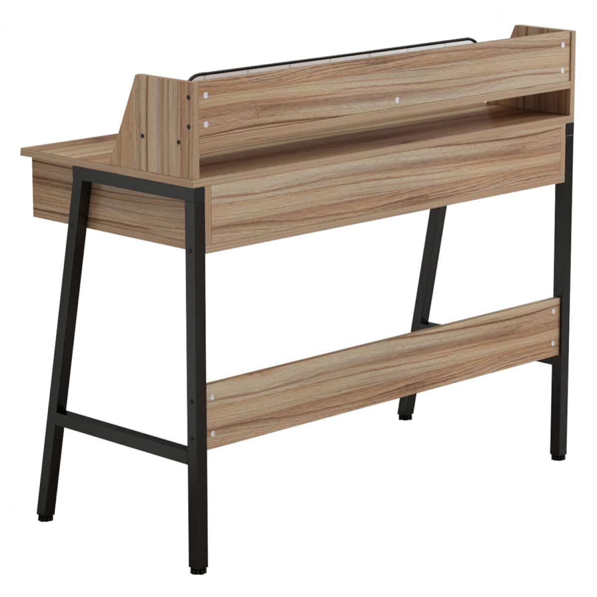 ΓΡΑΦΕΙΟ OLIVIER HM2129.02 ΜΕΛΑΜΙΝΗ ΣΕ ΚΑΡΥΔΙ-ΜΑΥΡΟ-ΜΑΥΡΟΣ ΜΕΤΑΛΛΙΚΟΣ ΣΚΕΛΕΤΟΣ 104x48x89Υεκ - Image 4