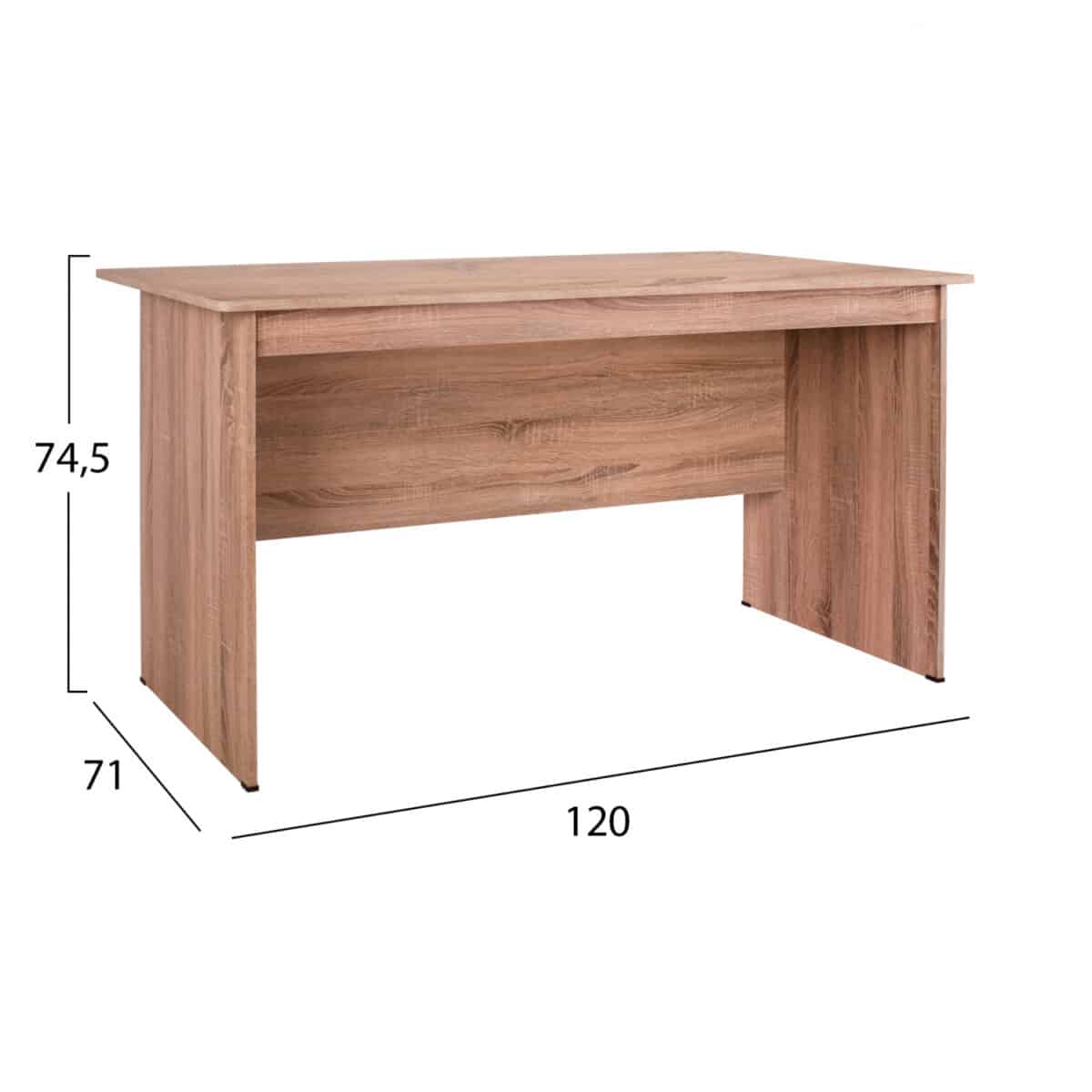 ΓΡΑΦΕΙΟ ΜΕΛΑΜΙΝΗΣ HAYDEN 120x71x74,5 HM2285.02 ΣΕ ΧΡΩΜΑ SONAMA - Image 2