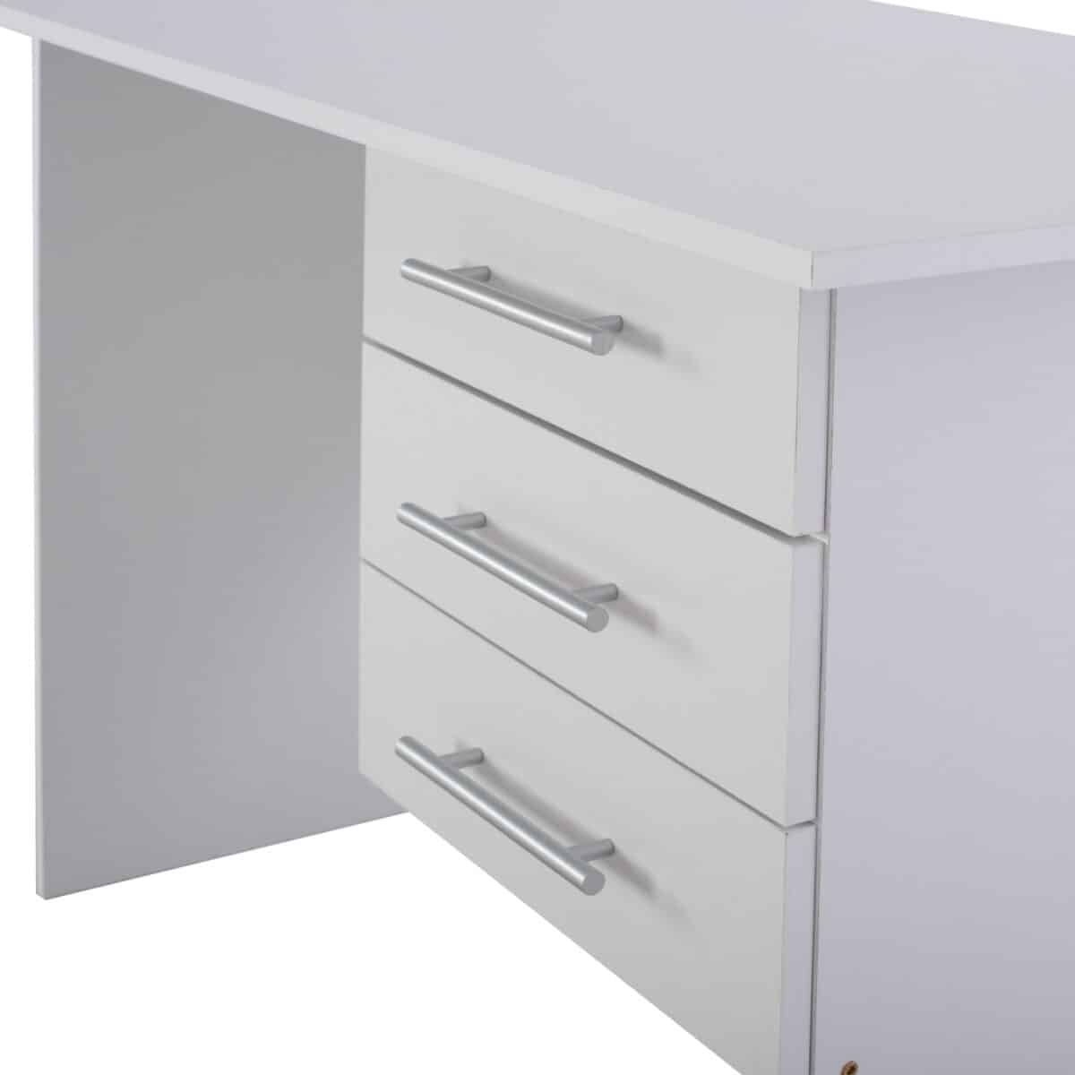 ΓΡΑΦΕΙΟ ΜΕΛΑΜΙΝΗΣ ENSLEY HM2029.05 ΜΕ 3 ΣΥΡΤΑΡΙΑ ΛΕΥΚΟ 120X60X76 εκ. - Image 5