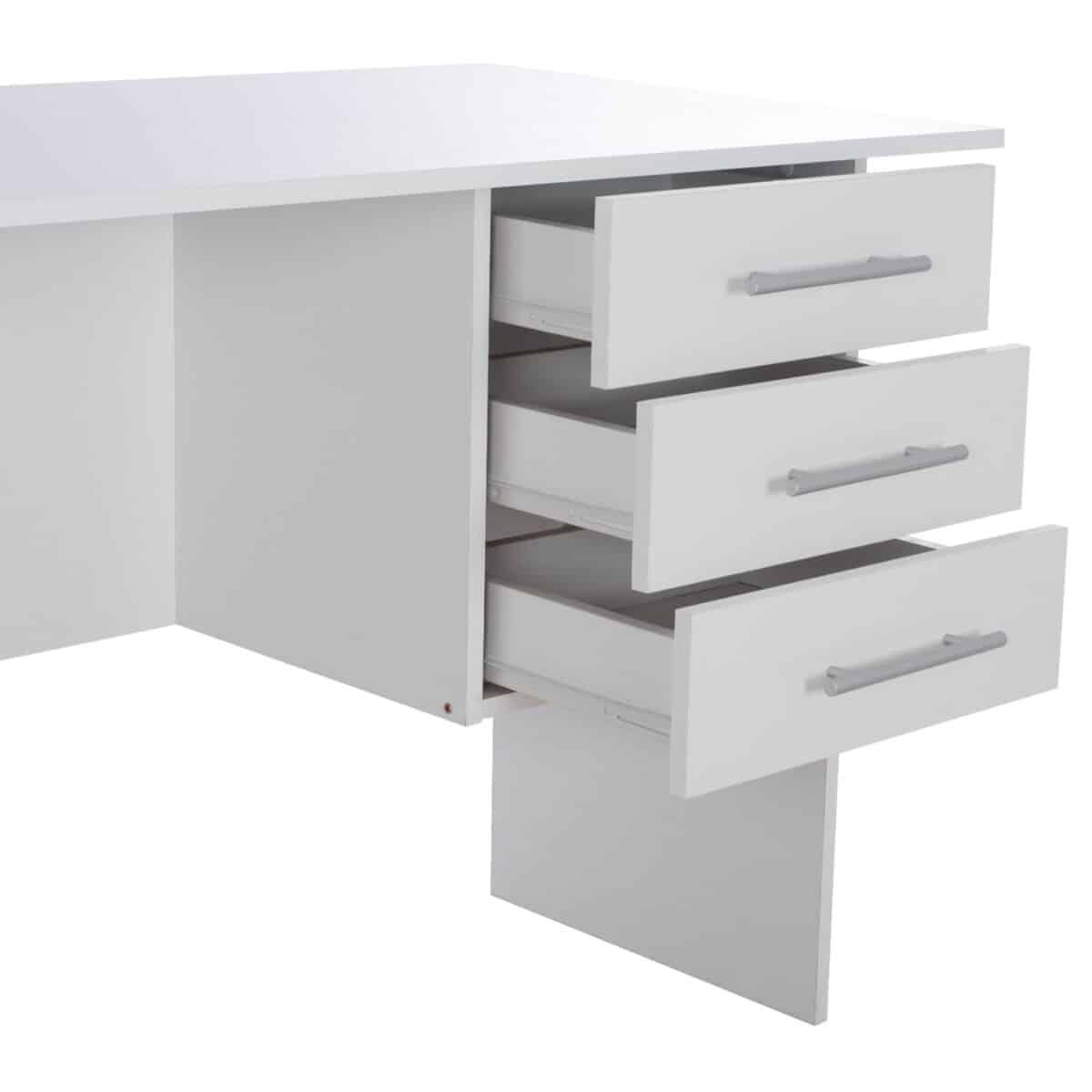 ΓΡΑΦΕΙΟ ΜΕΛΑΜΙΝΗΣ ENSLEY HM2029.05 ΜΕ 3 ΣΥΡΤΑΡΙΑ ΛΕΥΚΟ 120X60X76 εκ. - Image 6