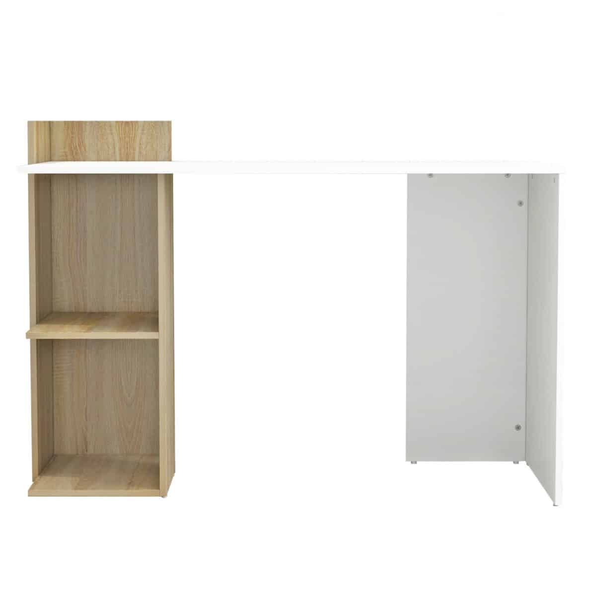 ΓΡΑΦΕΙΟ ΜΕΛΑΜΙΝΗΣ ΜΕ ΡΑΦΙΑ SYNDYA HM8994.02 SONAMA ΛΕΥΚΟ 112x55x85Y εκ. - Image 2