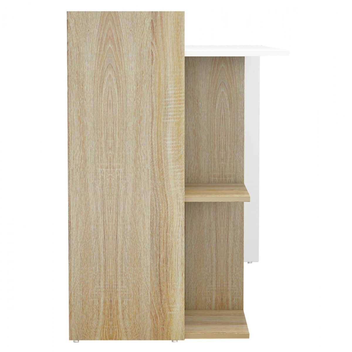 ΓΡΑΦΕΙΟ ΜΕΛΑΜΙΝΗΣ ΜΕ ΡΑΦΙΑ SYNDYA HM8994.02 SONAMA ΛΕΥΚΟ 112x55x85Y εκ. - Image 3