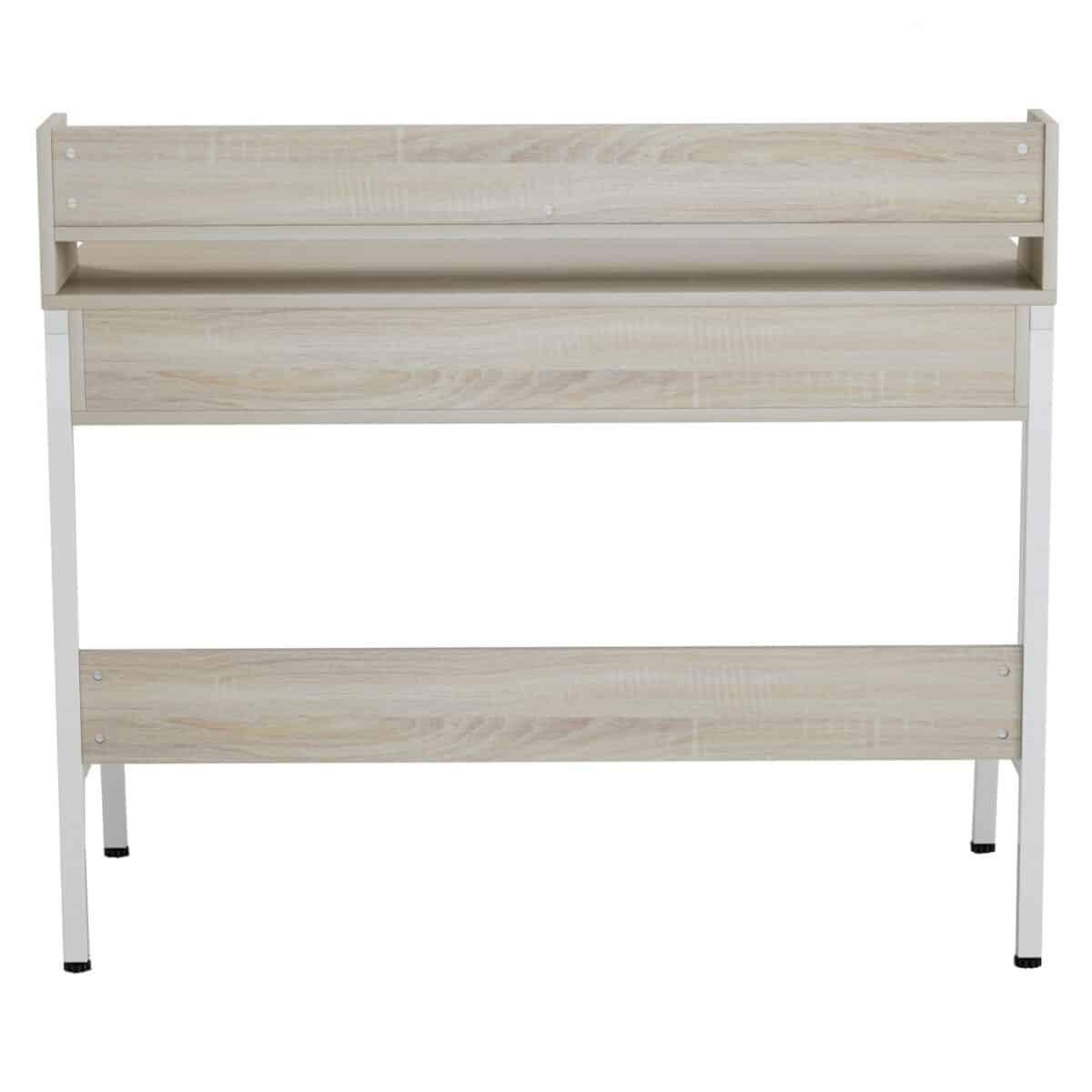 ΓΡΑΦΕΙΟ OLIVIER HM2129.01 ΜΕΛΑΜΙΝΗ ΣΕ SONAMA-ΛΕΥΚΟ-ΛΕΥΚΟΣ ΜΕΤΑΛΛΙΚΟΣ ΣΚΕΛΕΤΟΣ 104x48x89Υεκ - Image 5