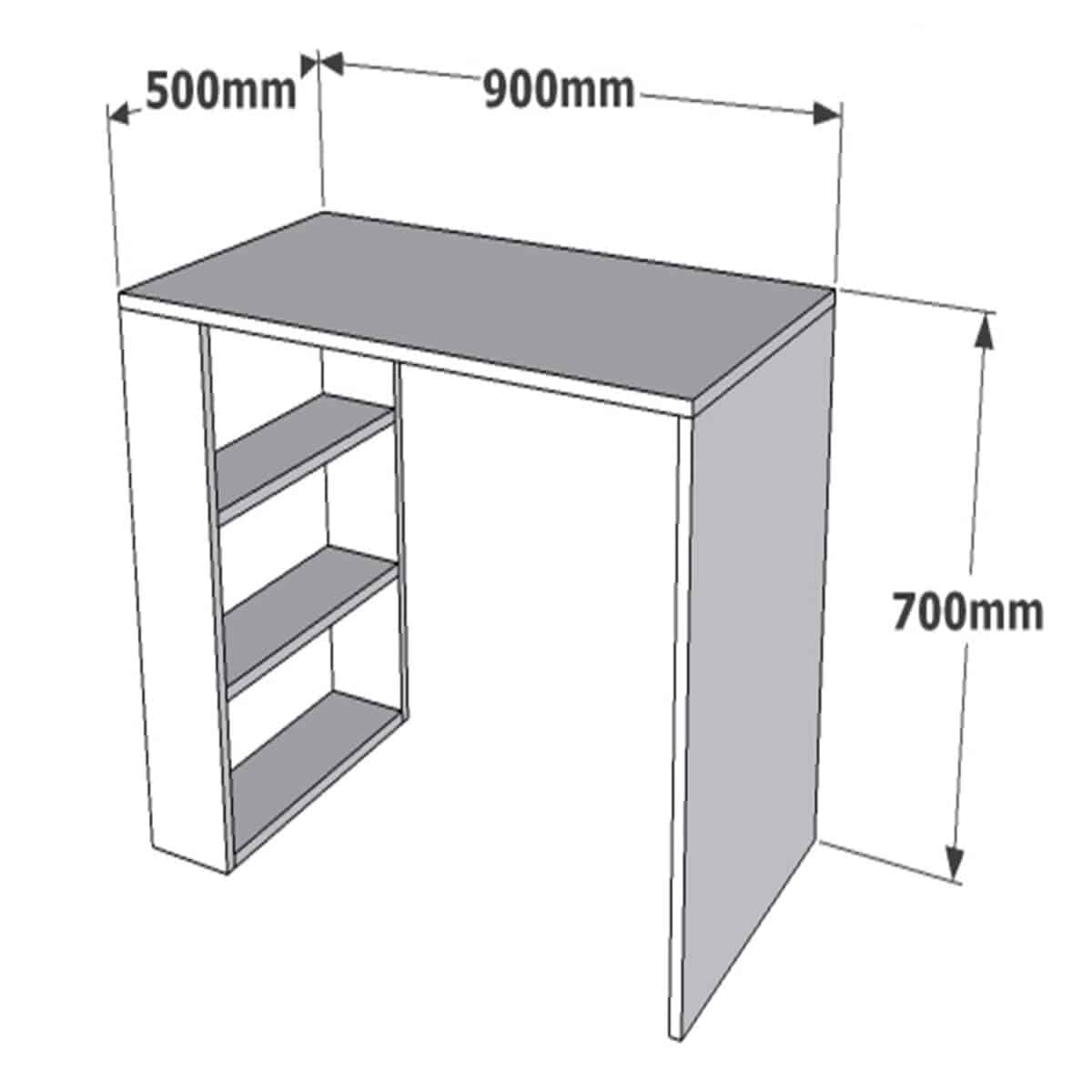 ΓΡΑΦΕΙΟ ΥΠΟΛΟΓΙΣΤΗ AVELINE ΜΕΛΑΜΙΝΗΣ ΛΕΥΚΟ HM8884.01 90Χ50Χ70Υεκ. - Image 3