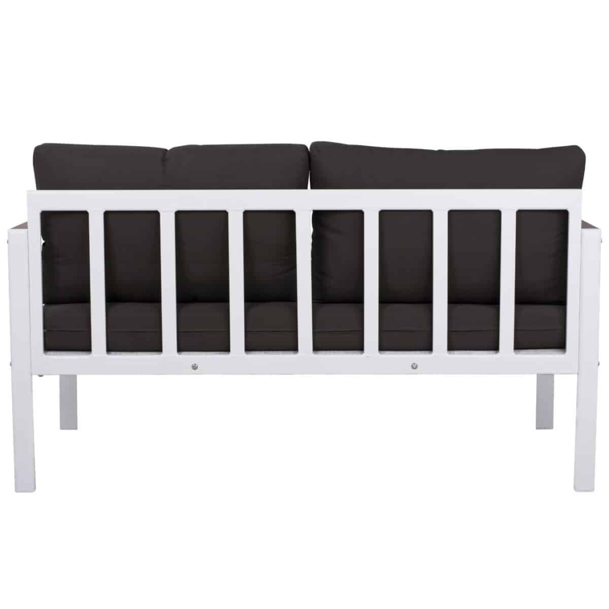 ΚΑΝΑΠΕΣ 2-ΘΕΣΙΟΣ SAFIYA HM5523.01 ΑΛΟΥΜΙΝΙΟ ΛΕΥΚΟ-ΑΝΘΡΑΚΙ ΜΑΞΙΛΑΡΙΑ 144x70x85Υεκ - Image 4