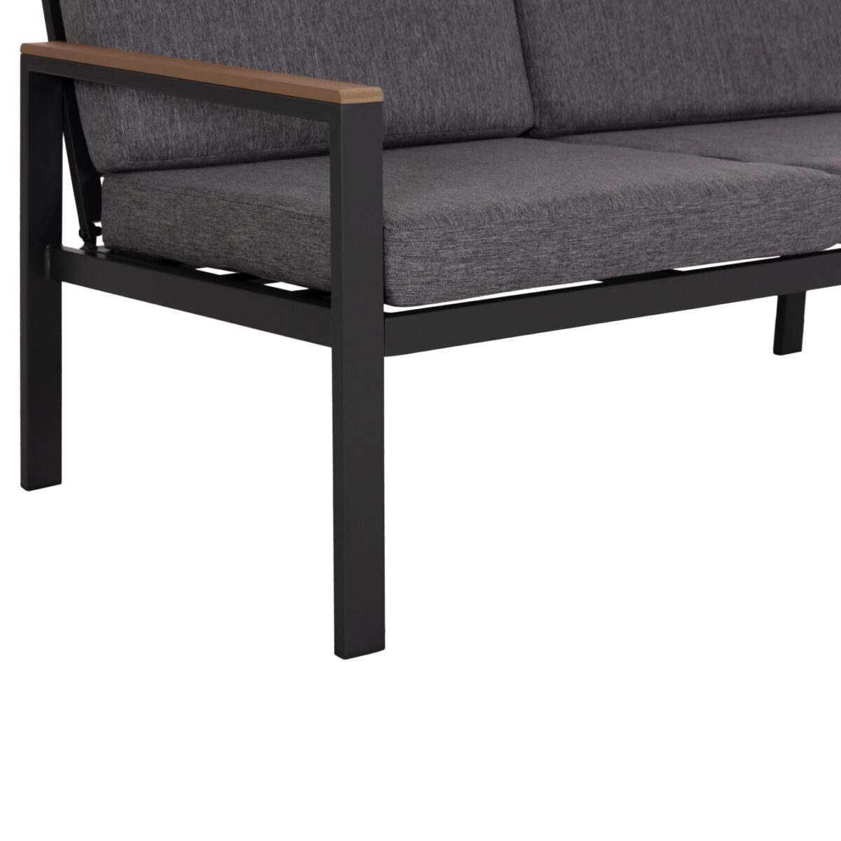 ΚΑΝΑΠΕΣ 2-ΘΕΣΙΟΣ SAFIN HM6279.03 ΑΛΟΥΜΙΝΙΟ & ΜΑΞΙΛΑΡΙΑ ΣΕ ΑΝΘΡΑΚΙ 140x70x77Υεκ - Image 9