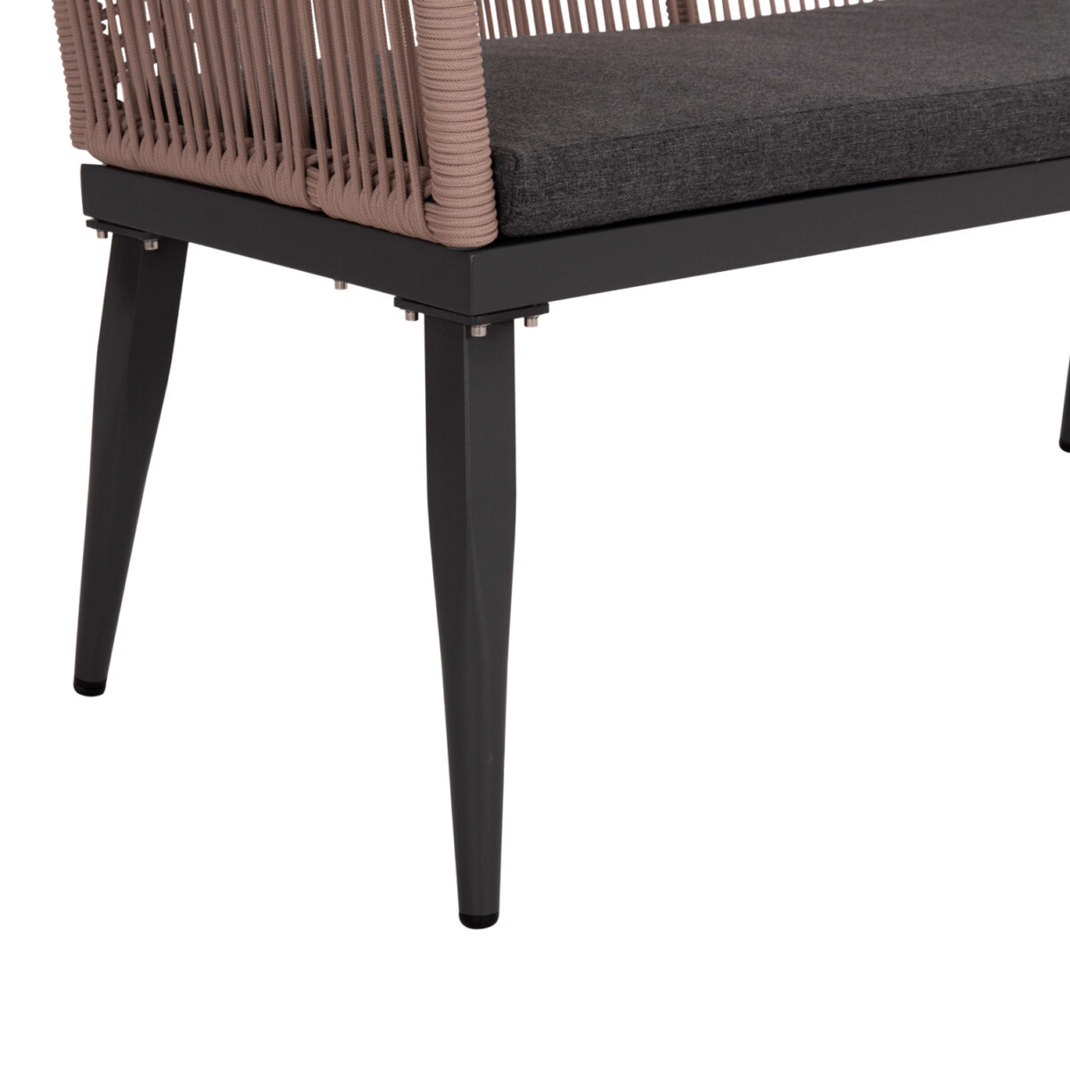 ΚΑΝΑΠΕΣ 2ΘΕΣΙΟΣ MYRTIA HM5550.12 AΛΟΥΜΙΝΙΟ ΑΝΘΡΑΚΙ--ΜΠΕΖ TESLIN ΣΧΟΙΝΙ 123x61x90Υεκ. - Image 9