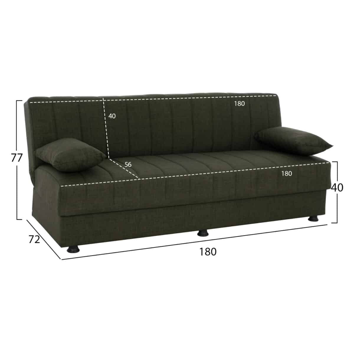 kanapes-krebati-andri-trithesios-dark-ol-1 ΚΑΝΑΠΕΣ ΚΡΕΒΑΤΙ ANDRI ΤΡΙΘΕΣΙΟΣ DARK OLIVE HM3239.05 180x72x77 εκ. - Image 2