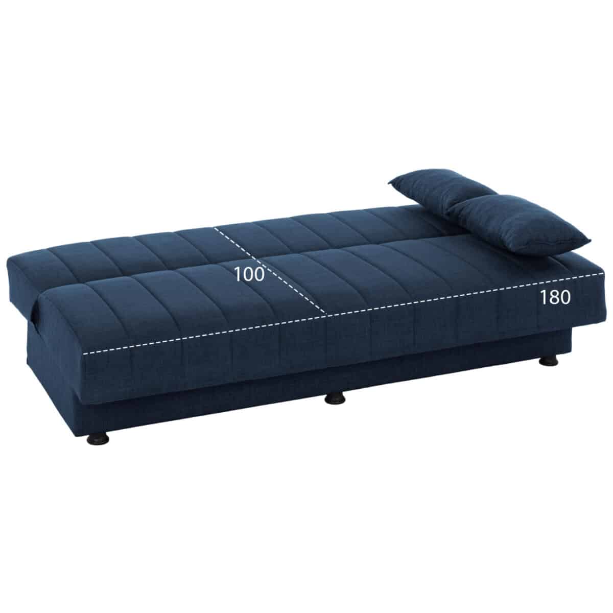 ΚΑΝΑΠΕΣ ΚΡΕΒΑΤΙ ANDRI ΤΡΙΘΕΣΙΟΣ ΜΠΛΕ HM3239.07 180x83x74Y εκ. - Image 3
