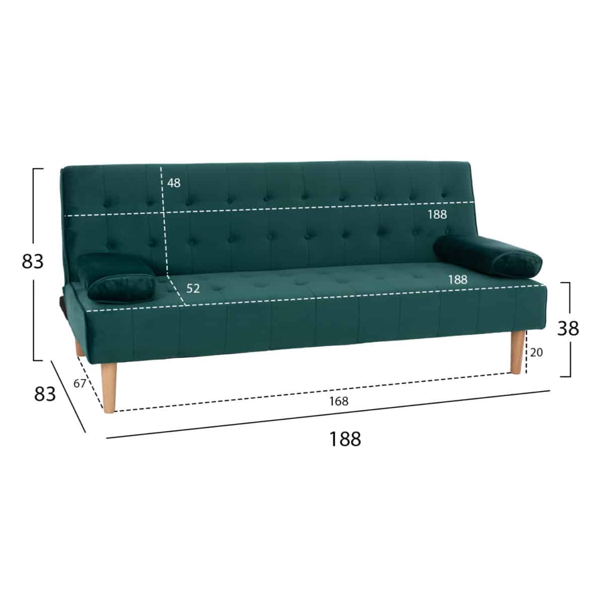 kanapes-krebati-wanda-fb9314913-me-beloy-1 ΚΑΝΑΠΕΣ ΚΡΕΒΑΤΙ WANDA HM3149.13 ΜΕ ΒΕΛΟΥΔΟ ΚΥΠΑΡΙΣΣΙ 188X83X83Y εκ. - Image 2