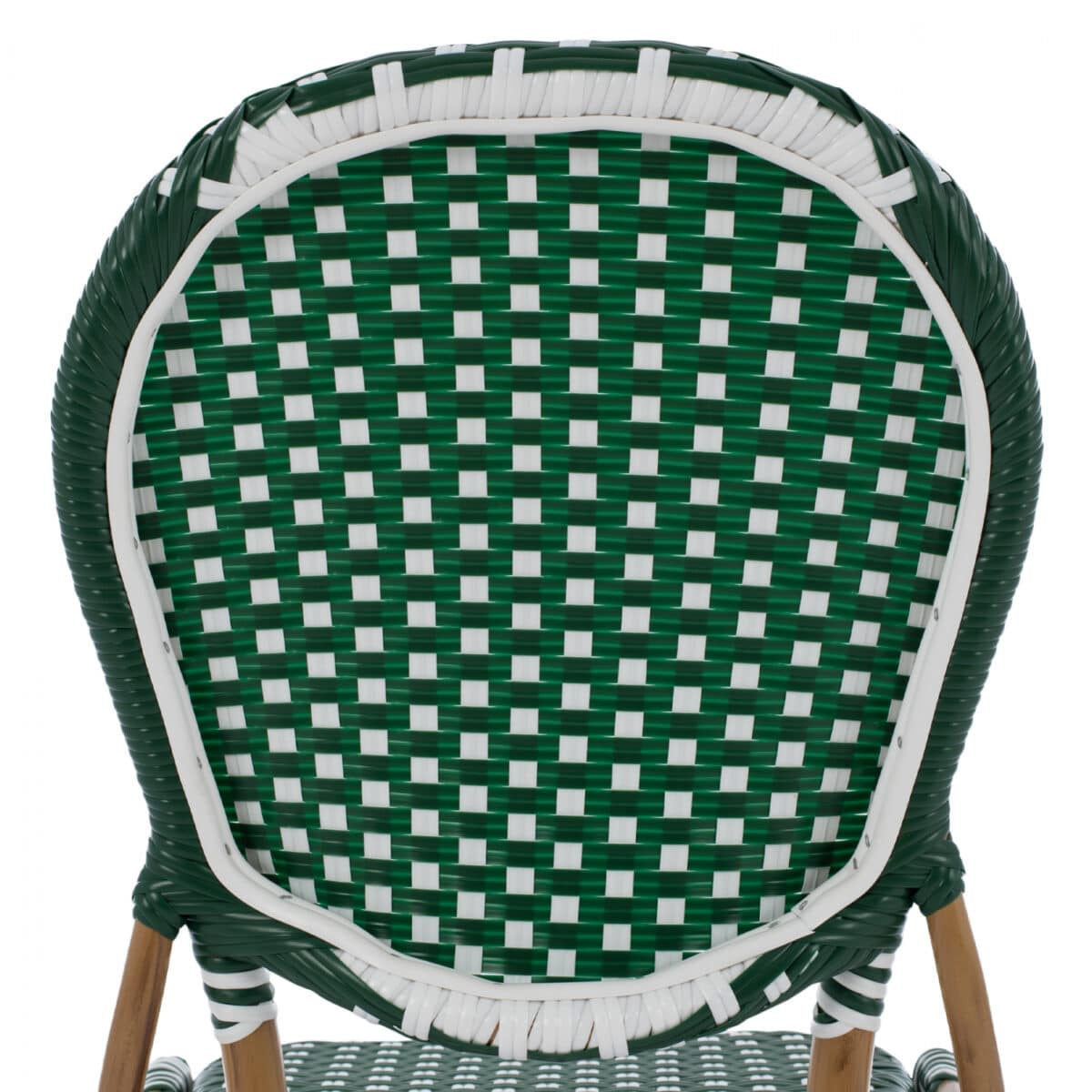 ΚΑΡΕΚΛΑ ΑΛΟΥΜΙΝΙΟΥ BAMBOO LOOK ΜΕ WICKER ΠΡΑΣΙΝΟ ΛΕΥΚΟ HM5792.01 47x55x98 εκ. - Image 7