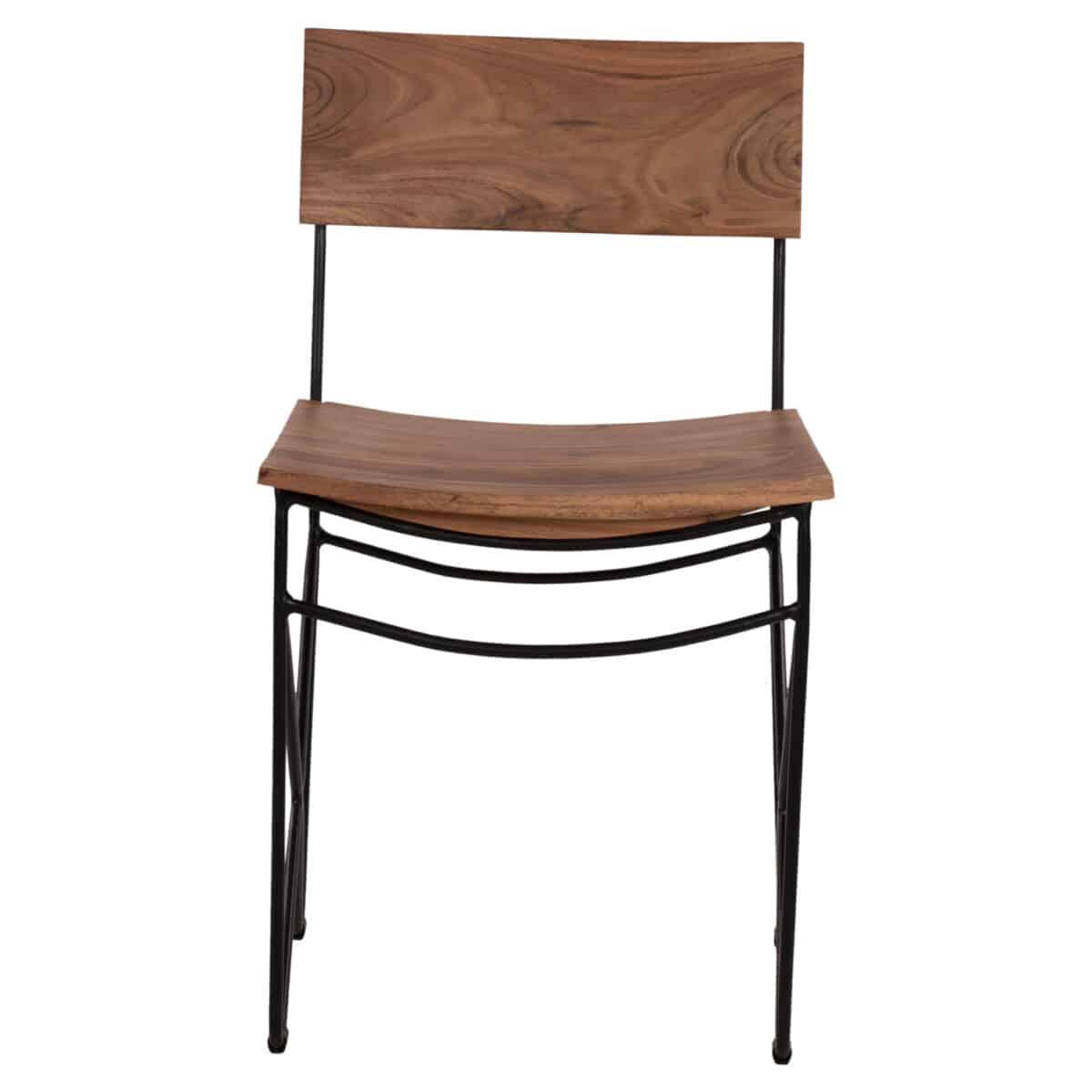 ΚΑΡΕΚΛΑ ΑΠΟ ΜΑΣΙΦ ΞΥΛΟ ΑΚΑΚΙΑΣ KAI ΜΕΤΑΛΛΟ ΦΥΣΙΚΟ 46x51x84Υεκ.HM8180.11 - Image 3