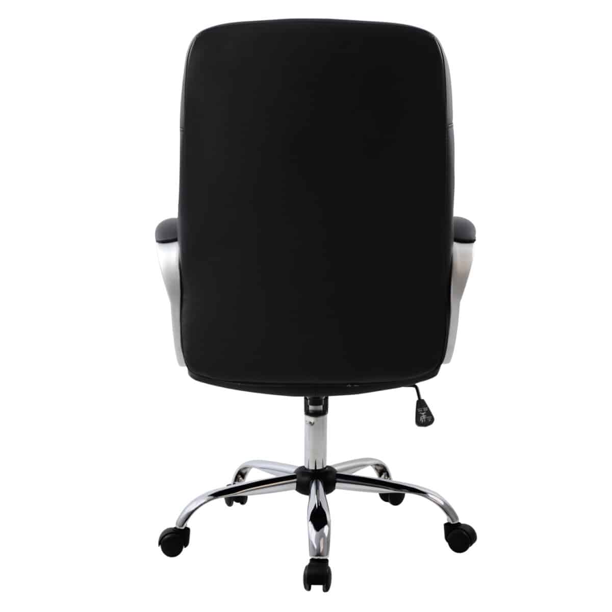 ΚΑΡΕΚΛΑ ΓΡΑΦΕΙΟΥ IVERN HM1024.01 ΜΑΥΡΗ ΔΙΕΥΘΥΝΤΙΚΗ ΜΕ ΠΟΔΙ ΧΡΩΜΙΟΥ 64x55x112-120Υ εκ. - Image 5