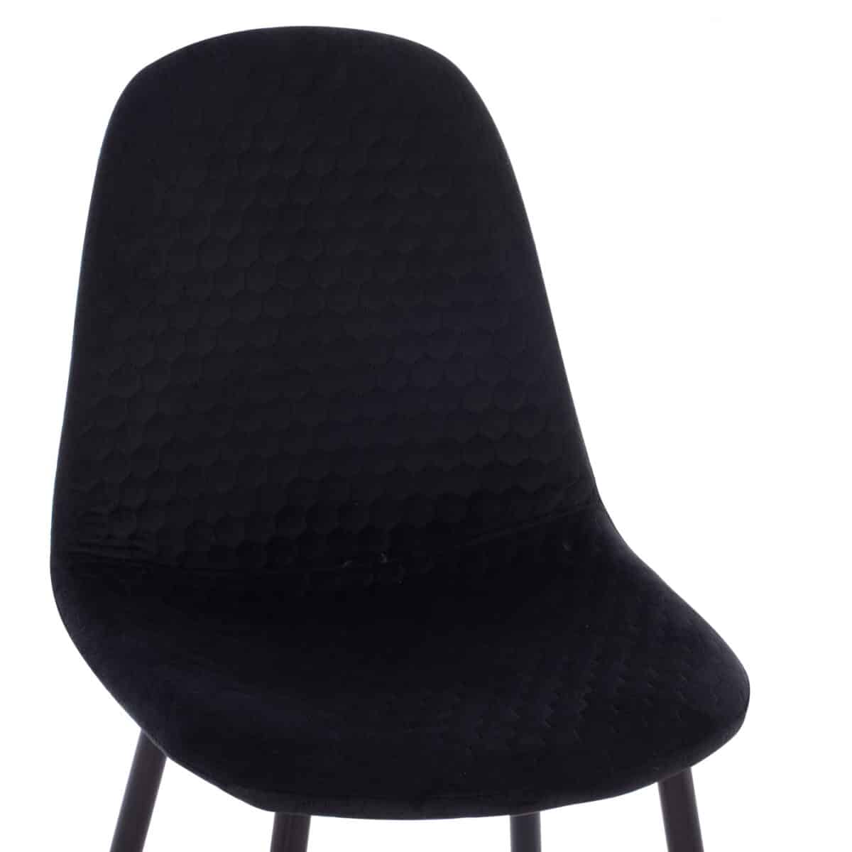 ΚΑΡΕΚΛΑ LUCILLE HM8552.04 ΑΠΟ ΒΕΛΟΥΔΟ ΜΑΥΡΟ ΜΕ ΜΕΤΑΛΛΙΚΟ ΣΚΕΛΕΤΟ 45X56X81Υ εκ. - Image 7