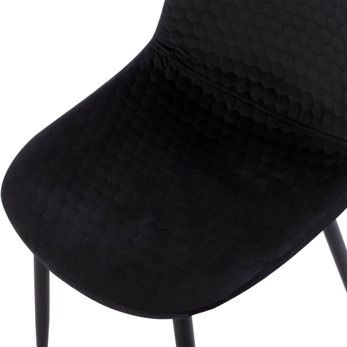 ΚΑΡΕΚΛΑ LUCILLE HM8552.04 ΑΠΟ ΒΕΛΟΥΔΟ ΜΑΥΡΟ ΜΕ ΜΕΤΑΛΛΙΚΟ ΣΚΕΛΕΤΟ 45X56X81Υ εκ. - Image 8