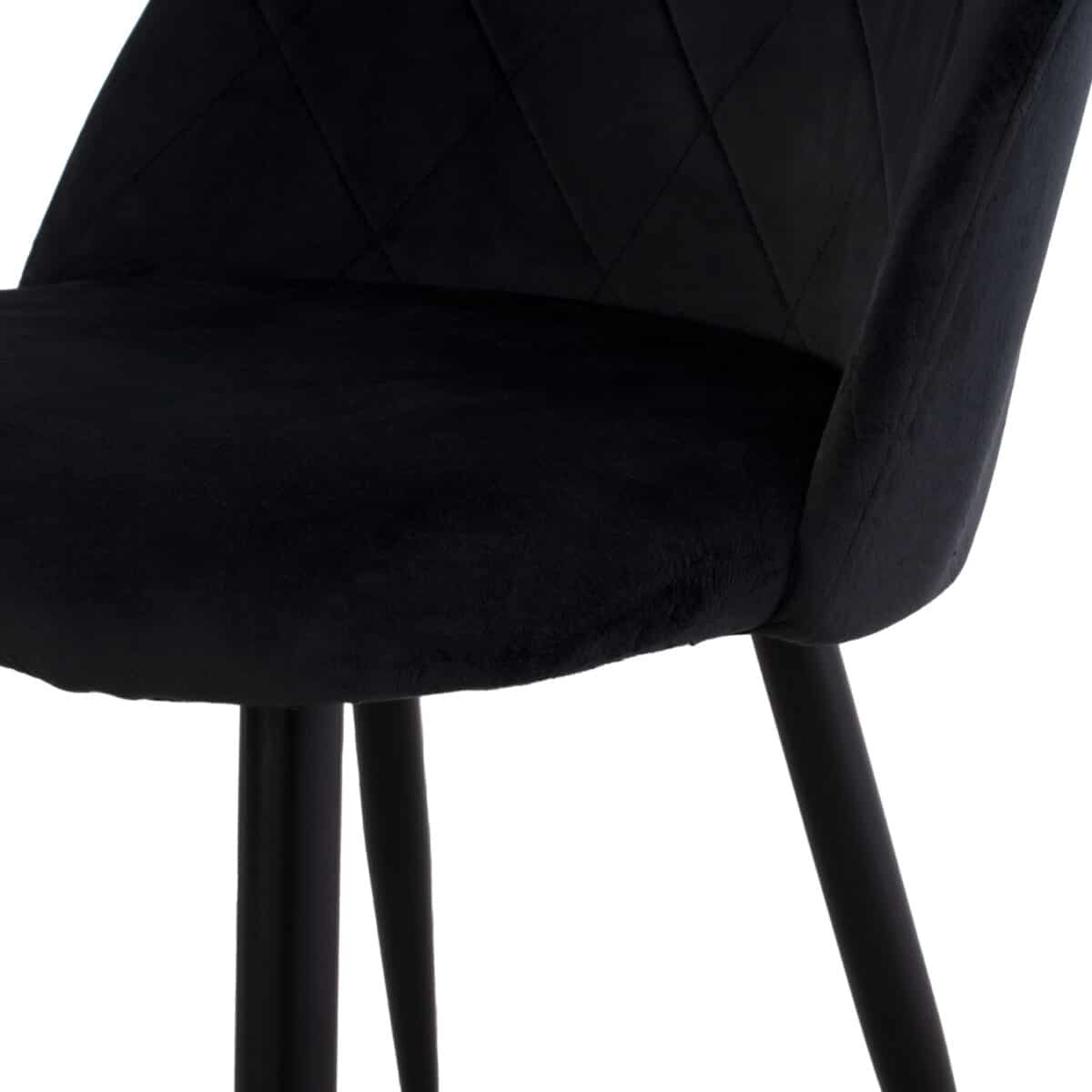 ΚΑΡΕΚΛΑ ODED ΜΕ ΜΕΤΑΛΛΙΚΑ ΜΑΥΡΑ ΠΟΔΙΑ & ΒΕΛΟΥΔΟ ΜΑΥΡΟ HM8731.14 45x52x77 εκ. - Image 9