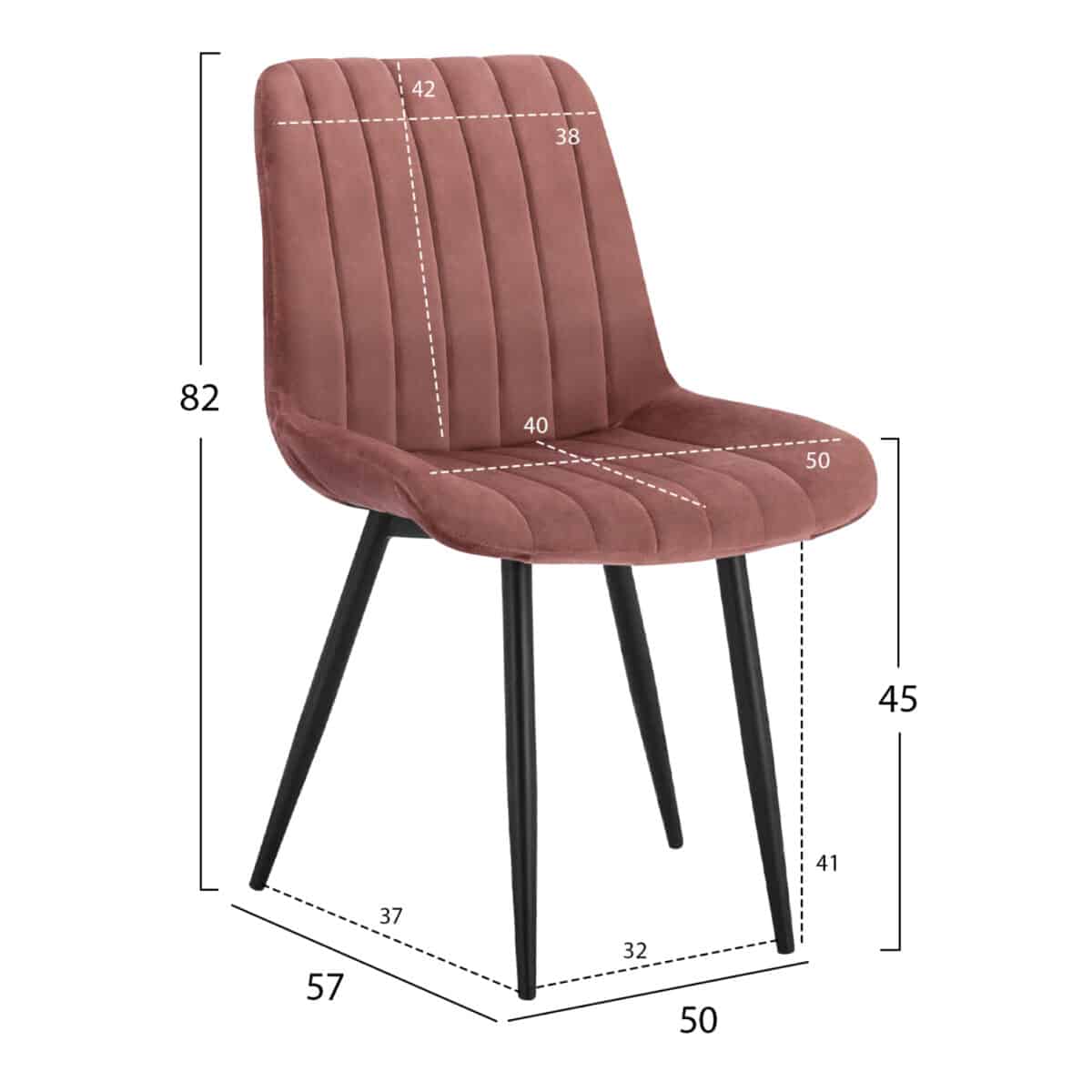 ΚΑΡΕΚΛΑ CHASE ΜΕ ΣΑΠΙΟ ΜΗΛΟ ΒΕΛΟΥΔΟ & ΜΑΥΡΟ ΜΕΤΑΛΛΙΚΟ ΣΚΕΛΕΤΟ HM8725.02 50x57x82Υ εκ. - Image 2