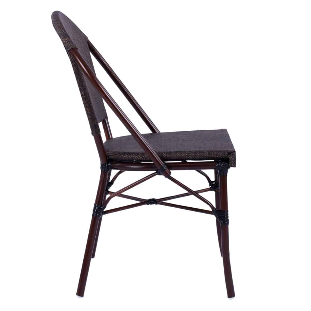 ΚΑΡΕΚΛΑ PRETORIA ΜΕΤΑΛΛΙΚΗ BAMBOO LOOK ΚΑΦΕ HM5718 54x62x89 εκ. - Image 4