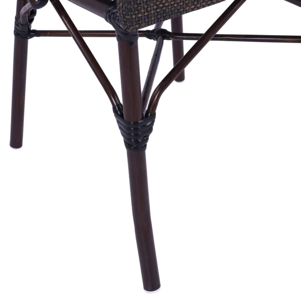 ΚΑΡΕΚΛΑ PRETORIA ΜΕΤΑΛΛΙΚΗ BAMBOO LOOK ΚΑΦΕ HM5718 54x62x89 εκ. - Image 10