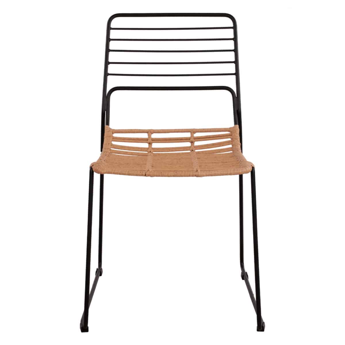 ΚΑΡΕΚΛΑ ΜΕΤΑΛΛΙΚΗ ALLEGRA HM5694 ΜΕ WICKER ΜΠΕΖ 51x54x83Υ εκ. - Image 3