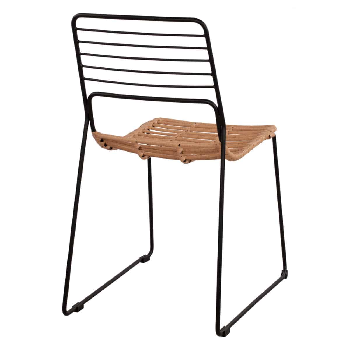 ΚΑΡΕΚΛΑ ΜΕΤΑΛΛΙΚΗ ALLEGRA HM5694 ΜΕ WICKER ΜΠΕΖ 51x54x83Υ εκ. - Image 5